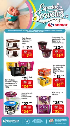 Pré-visualização Semar Supermercado - Ofertas Sorvetes válida a partir de 16/01/2026