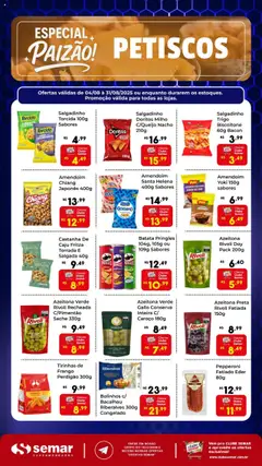 Pré-visualização Semar Supermercado - Ofertas Petiscos válida a partir de 04/08/2025
