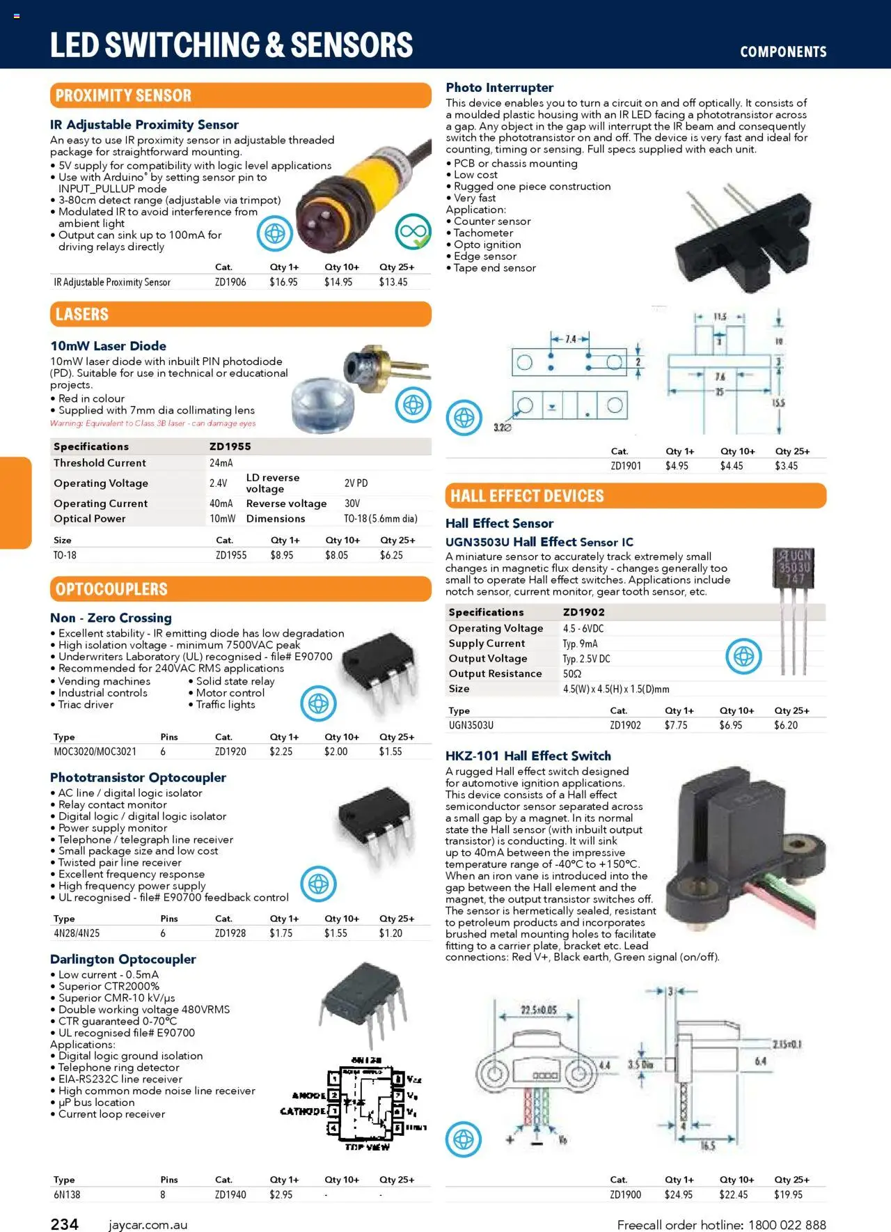 Jaycar Engineering & Scientific Catalogue 2025/2026  - page 234- valid from 09/07/2025