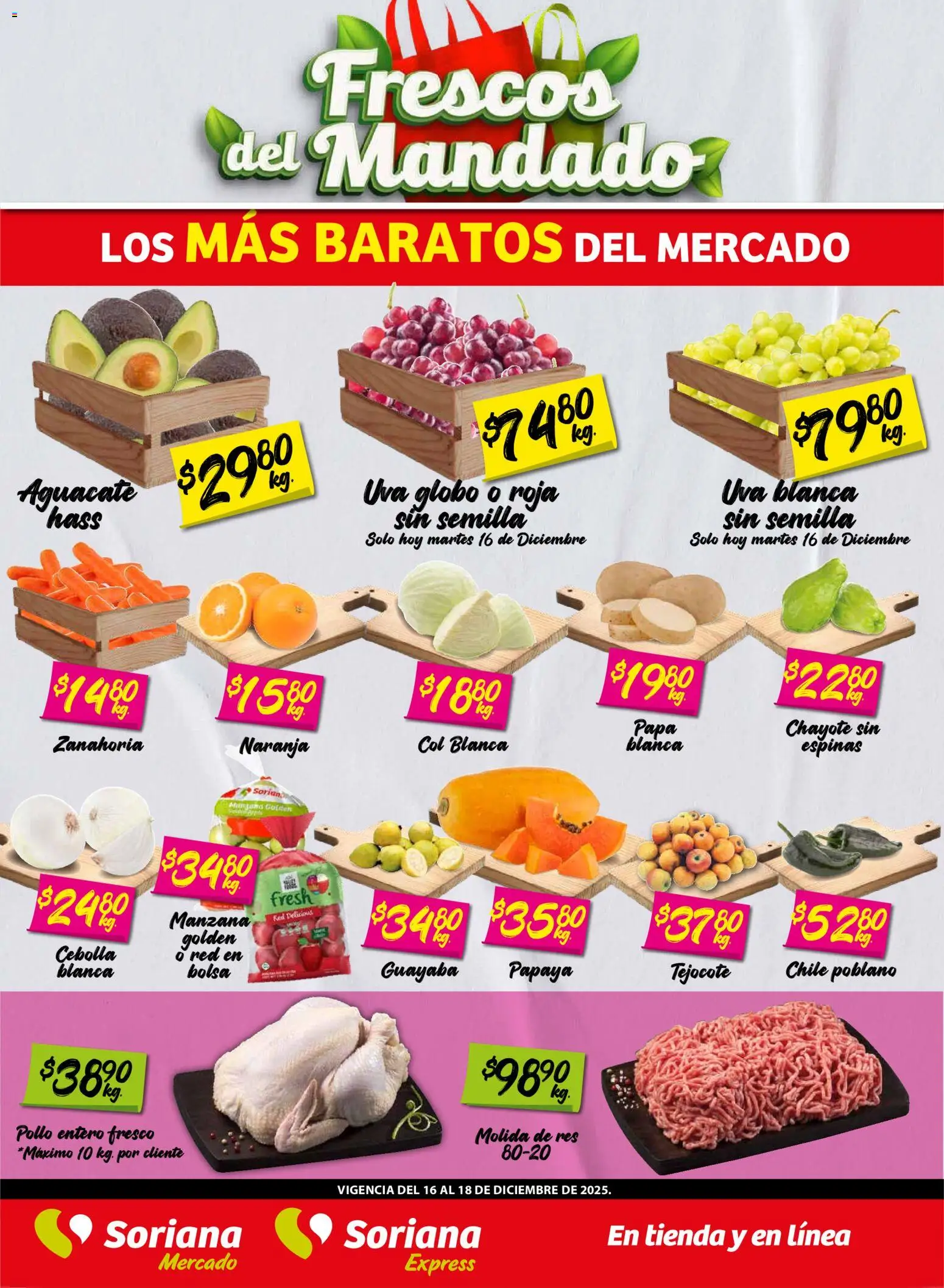 Soriana - Frescos del Mandado Mercado: Coah, Chih y Dur - página 1- válido desde 16/12/2025