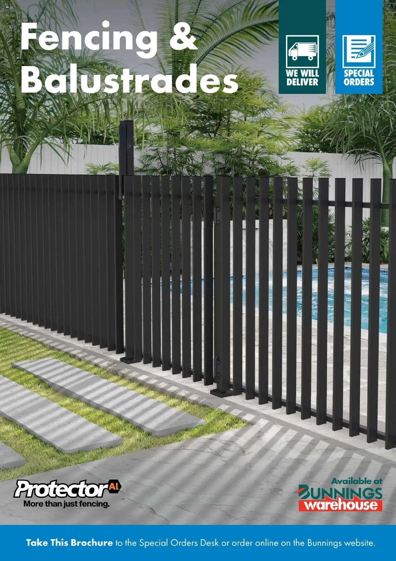 Bunnings Warehouse - Protectoral Aluminium and Glass Fencing Brochure - page 1- valid from 22/09/2025