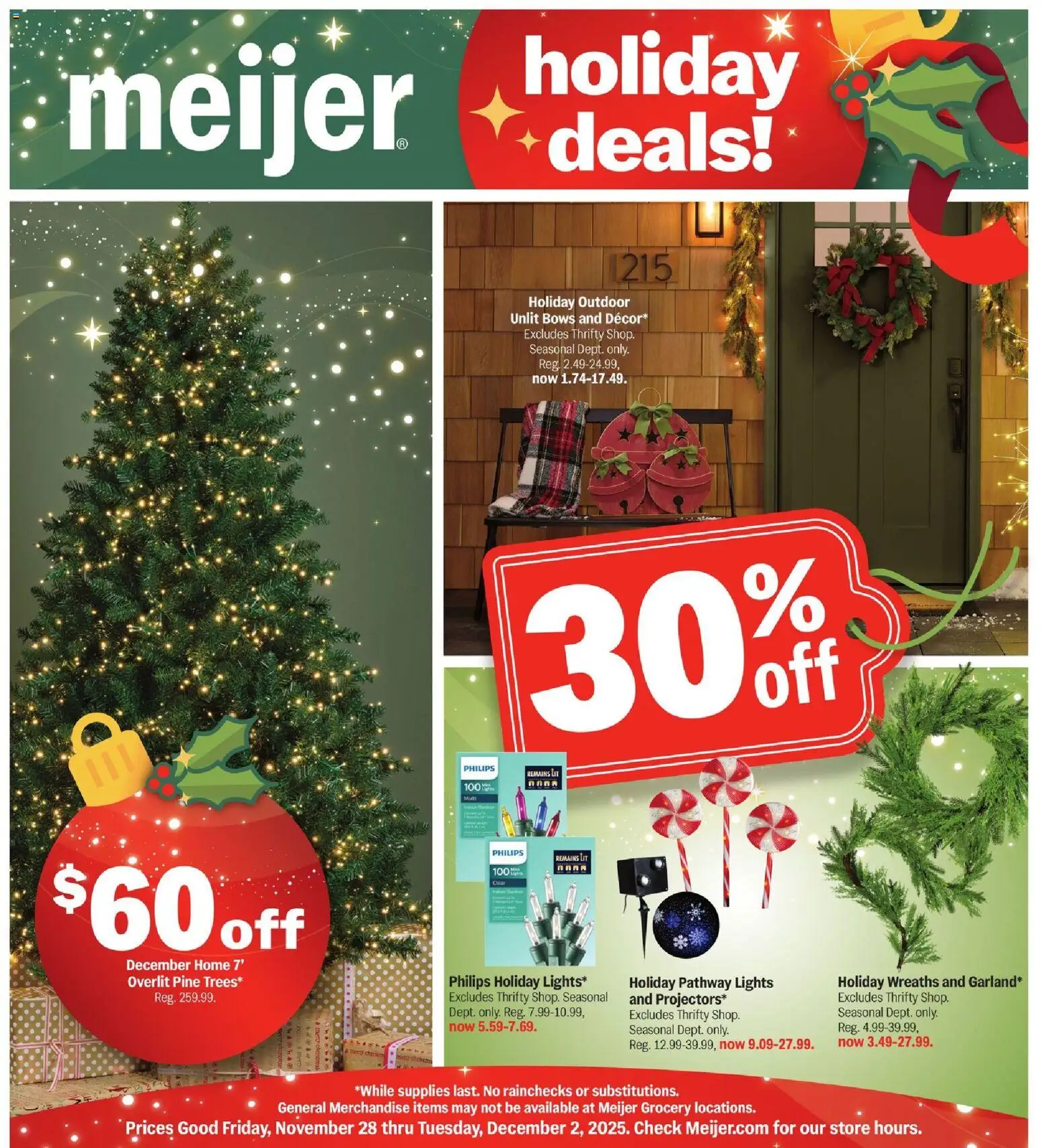 Meijer Holiday Deals - page 1- valid from 11/28/2025