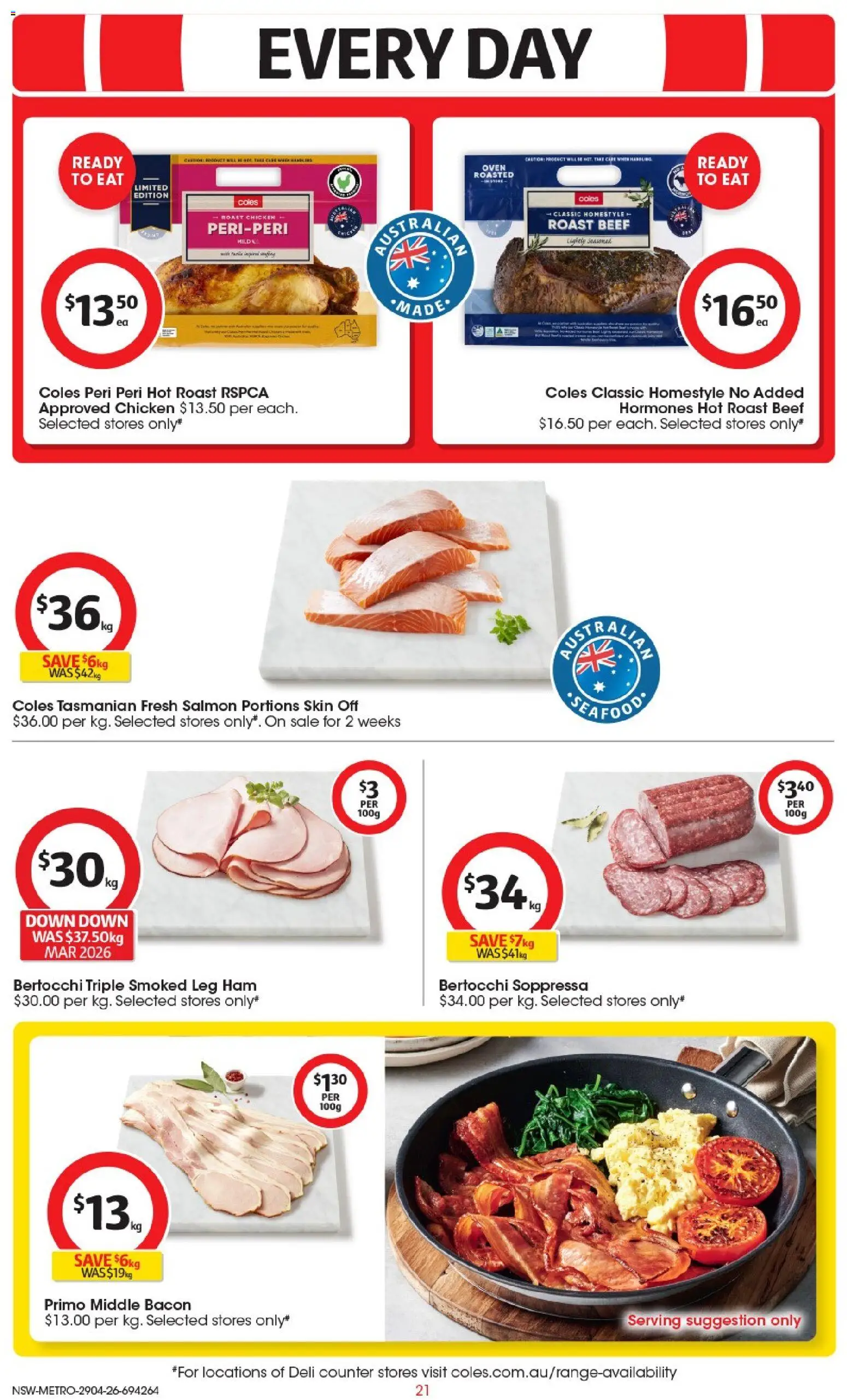 Coles catalogue  - page 21- valid from 29/04/2026