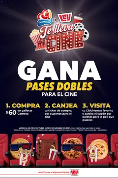 Casa Ley folleto Gana pases dobles para el cine válido desde 10/10/2025