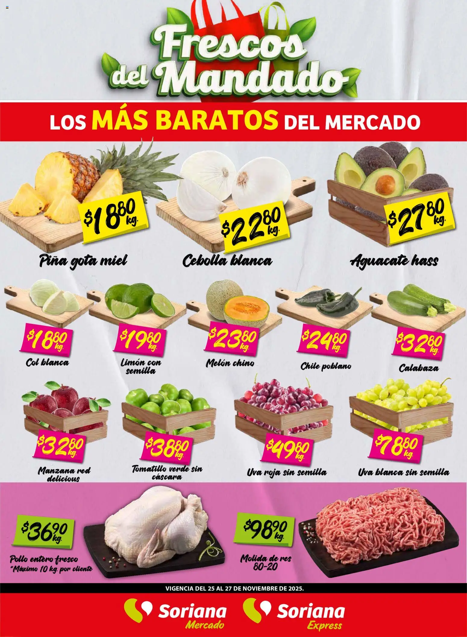 Soriana - Frescos del Mandado Mercado: Saltillo y Torreón - página 1- válido desde 26/11/2025