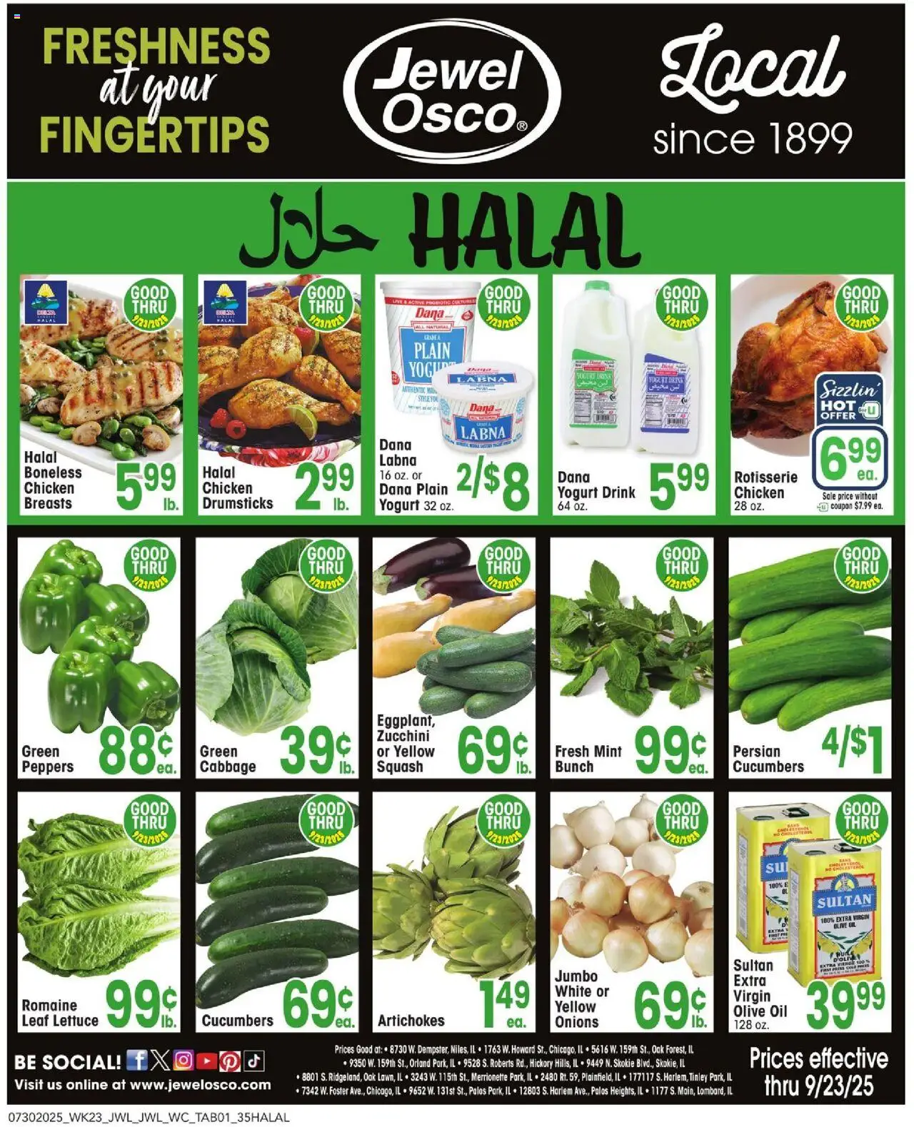 Jewel Osco Local Ad - page 1- valid from 07/30/2025
