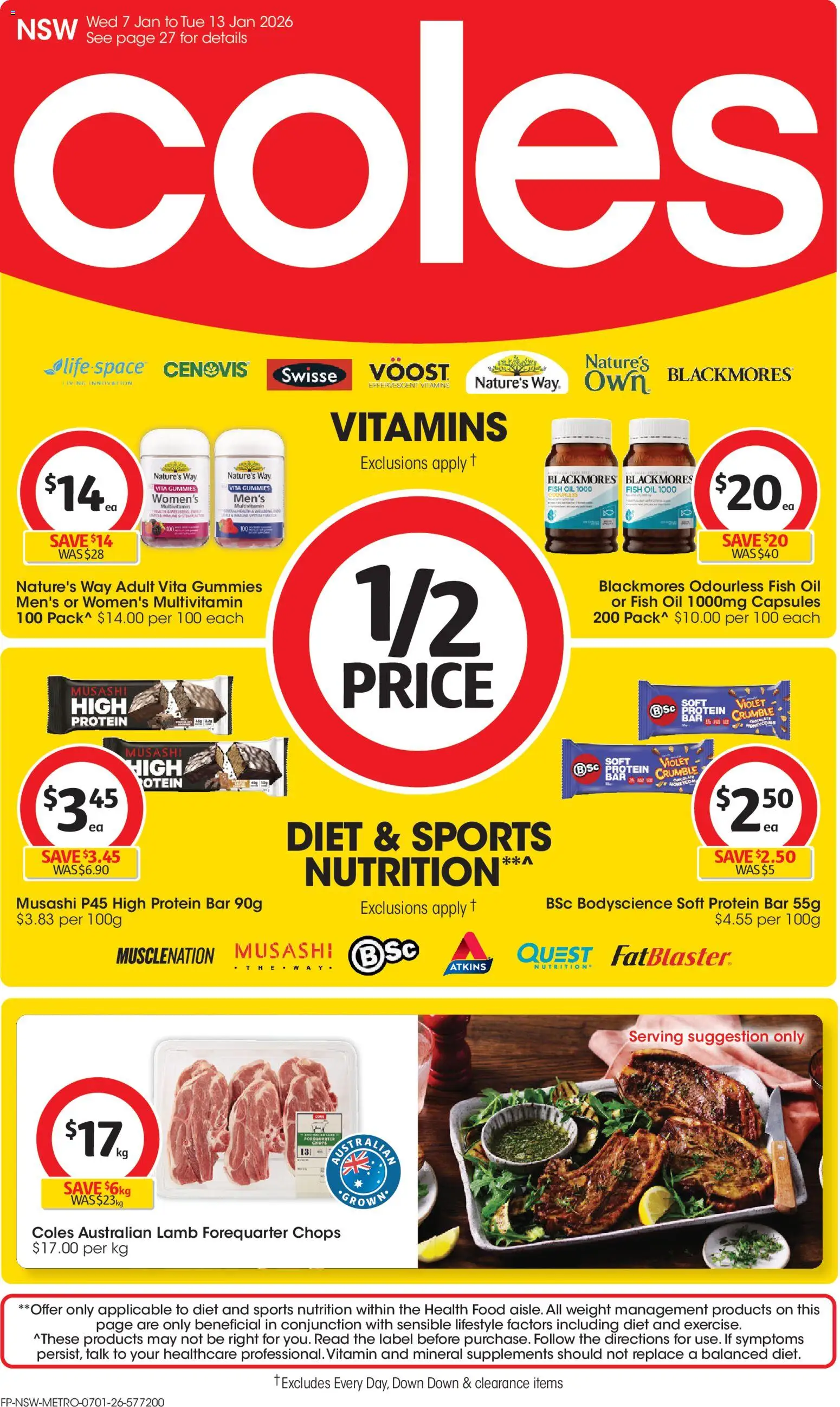 Coles  Catalogue  - page 1- valid from 07/01/2026