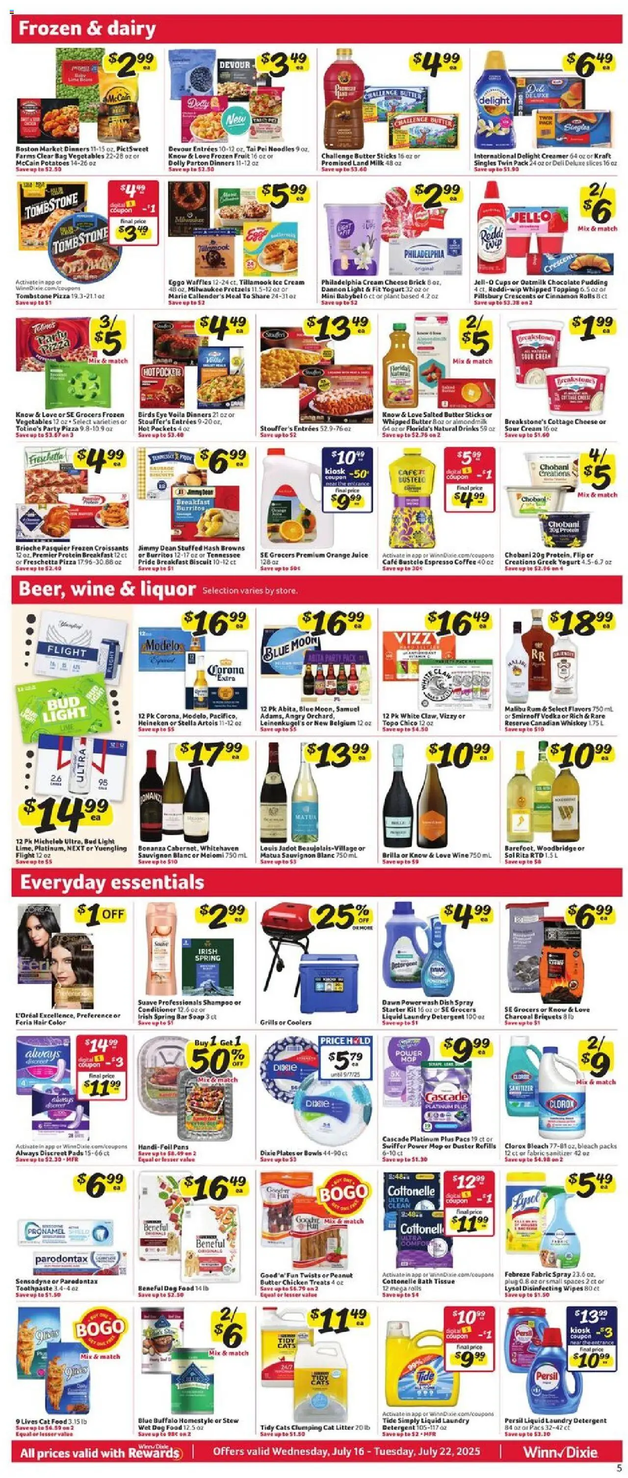 Winn Dixie Weekly Circular - LA - page 7- valid from 07/16/2025