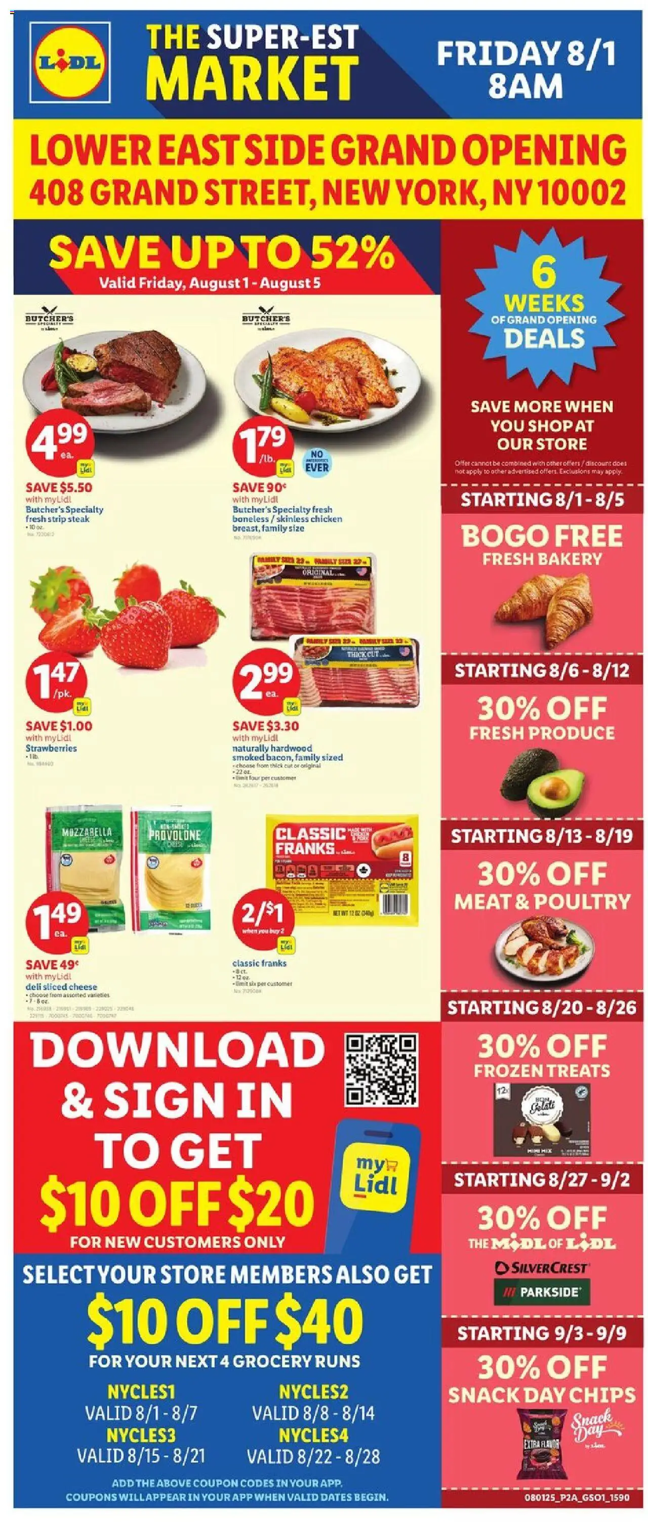 Lidl Weekly Ad - NY - page 1- valid from 07/30/2025