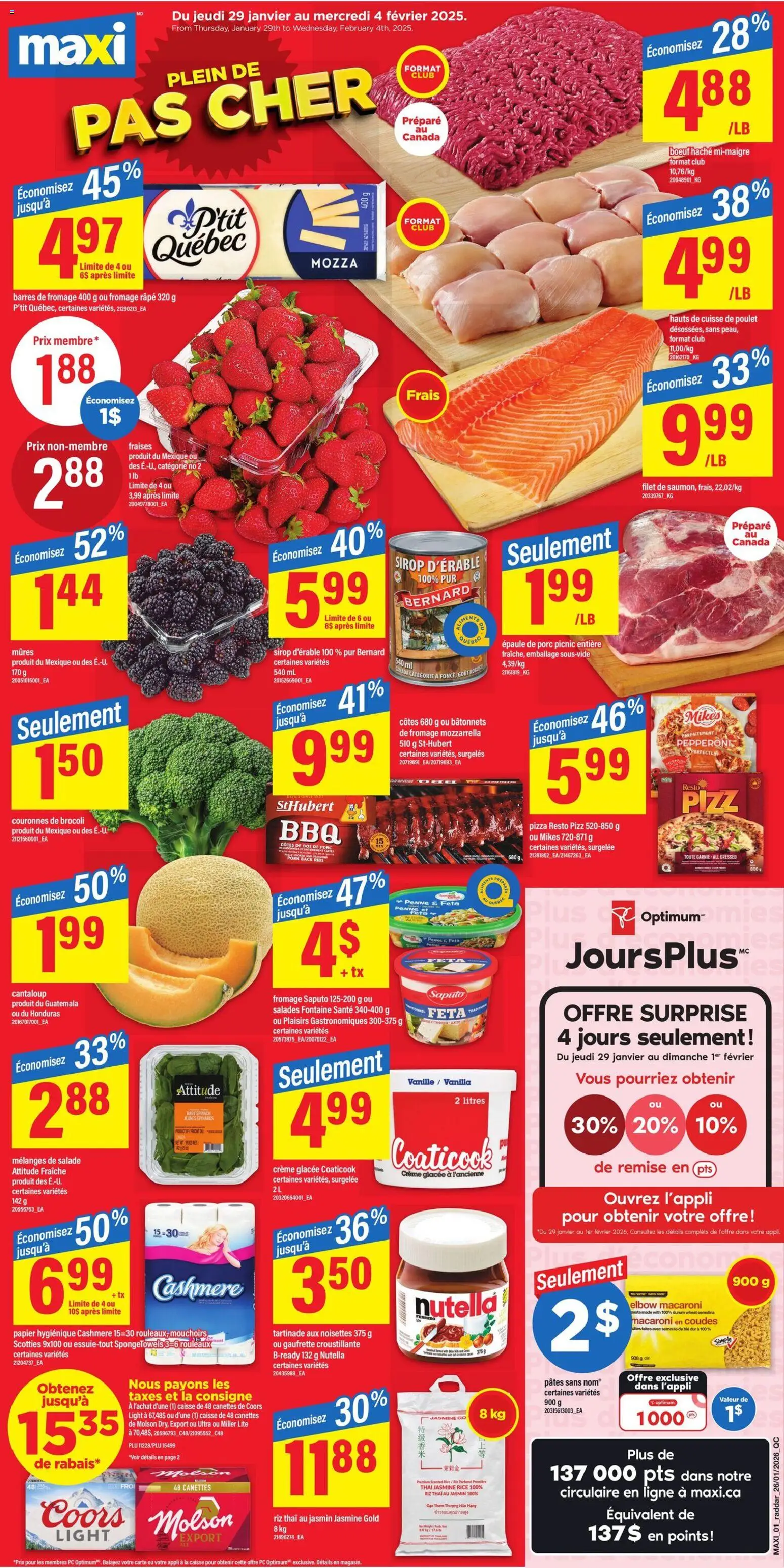 Maxi weekly flyer / circulaire - page 1- valid from Jan 29, 2026