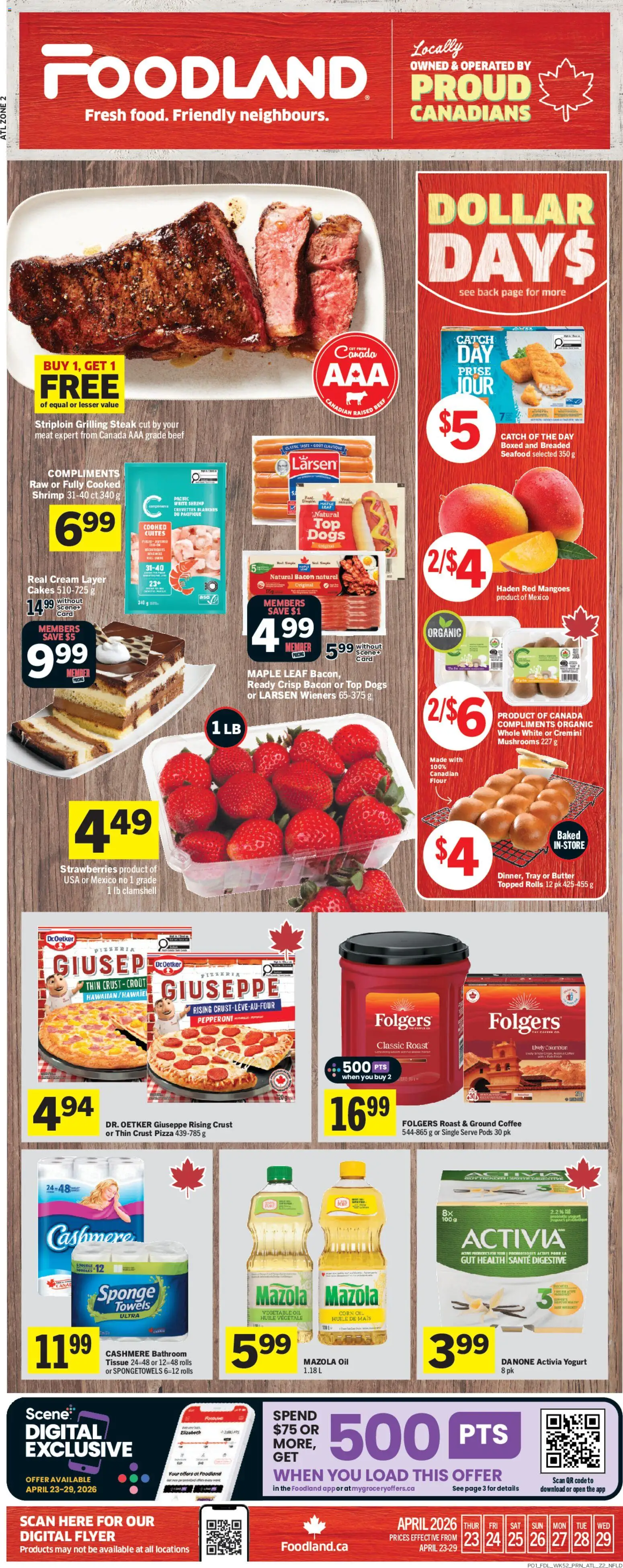 Foodland weekly flyer / circulaire - page 1- valid from Apr 23, 2026