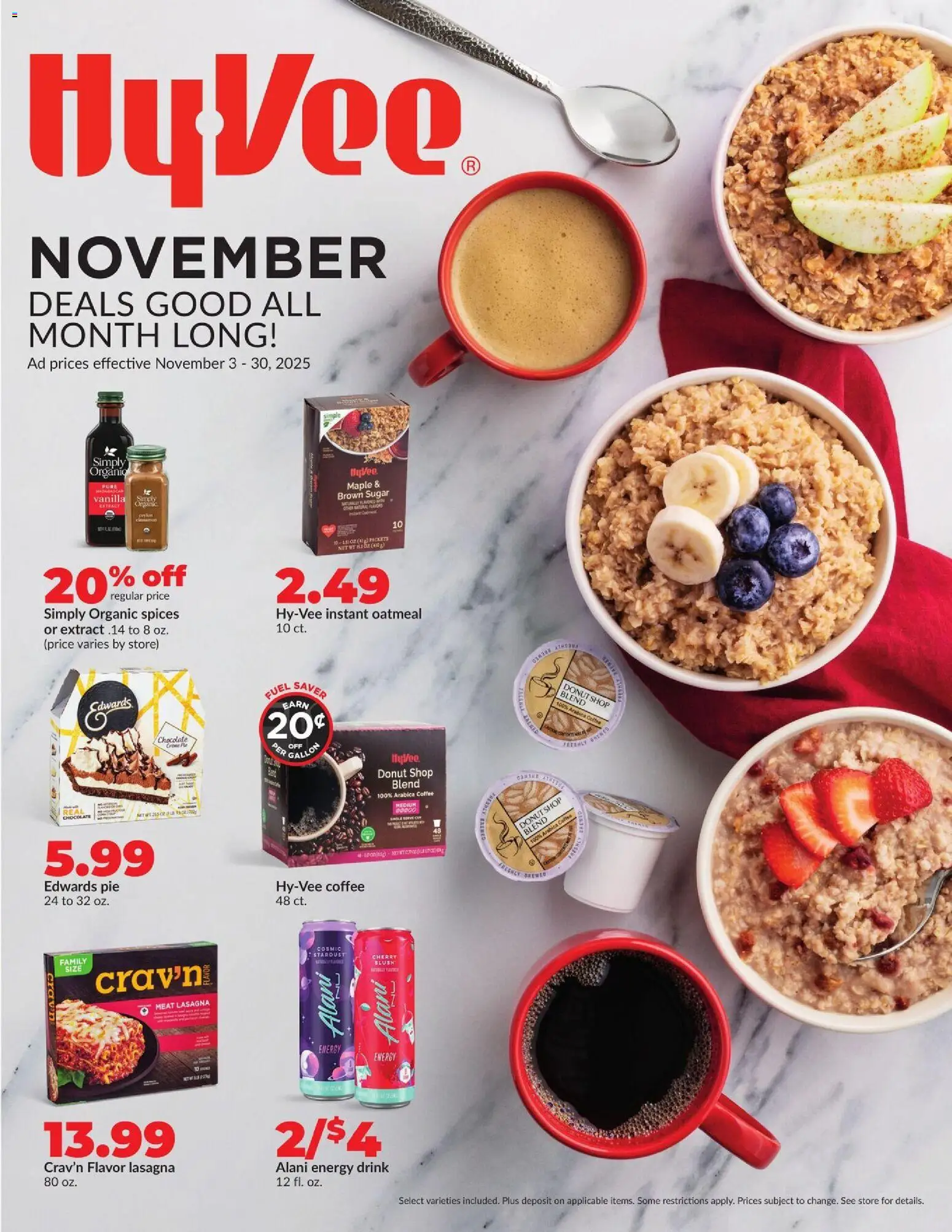 HyVee Deals Good All Month Long - page 1- valid from 11/03/2025