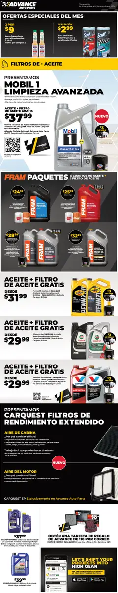 Preview Advance Auto Parts Sales Ad - Spanish valid from 10/30/2025