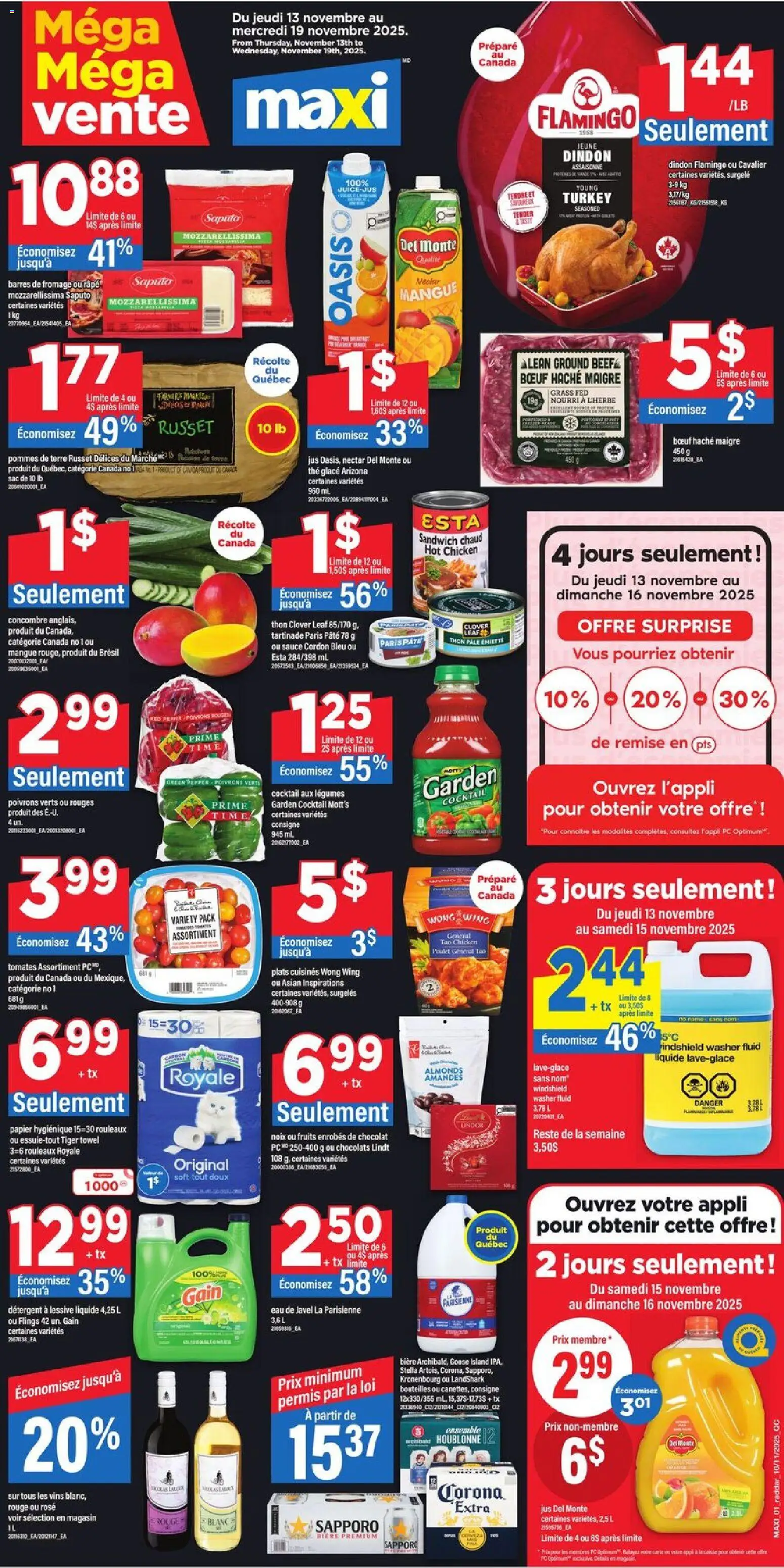 Maxi weekly flyer / circulaire - page 1- valid from Nov 13, 2025