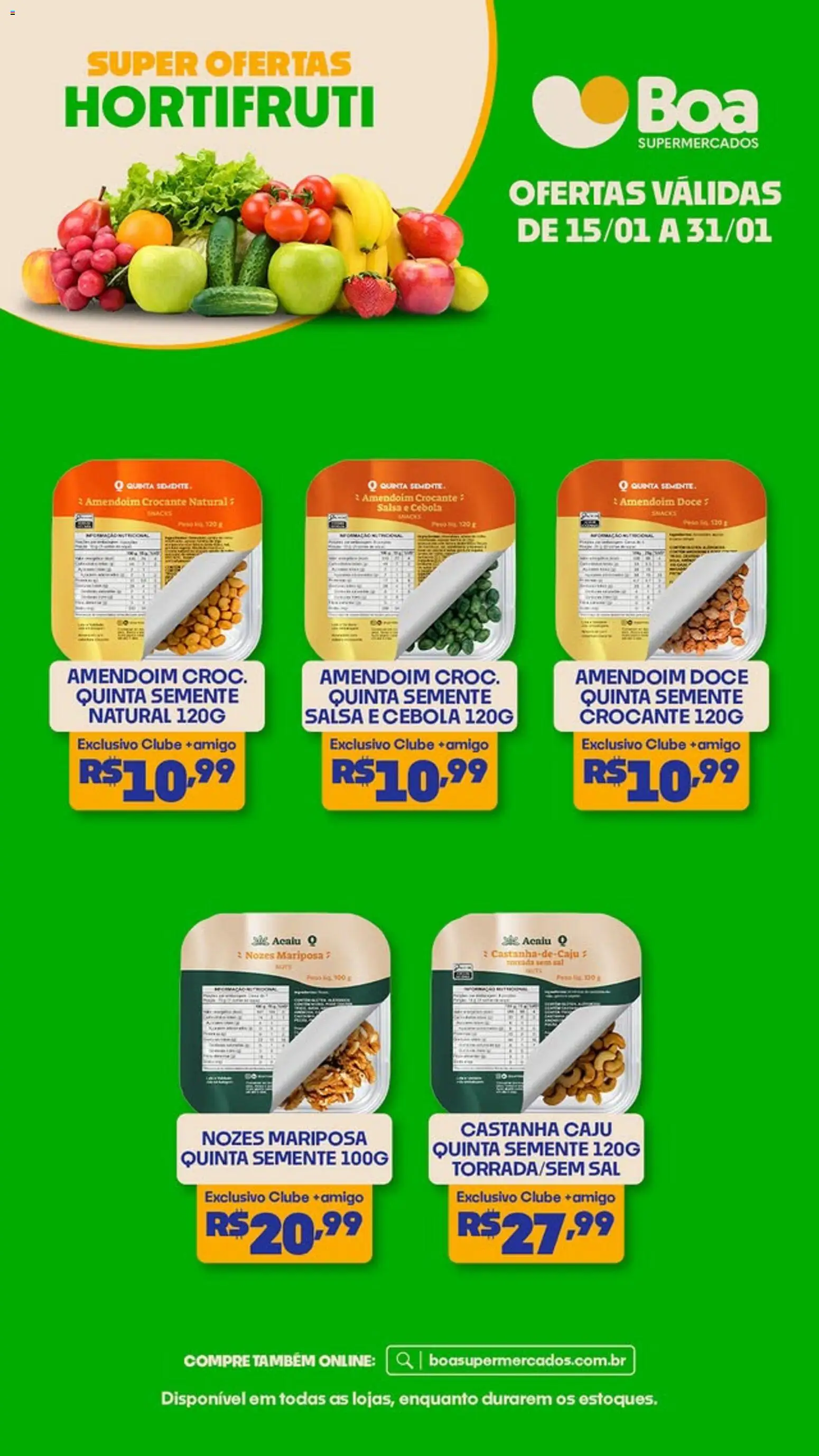 Boa Supermercados - Ofertas Hortifruti - página 1- válido a partir de 15/01/2026
