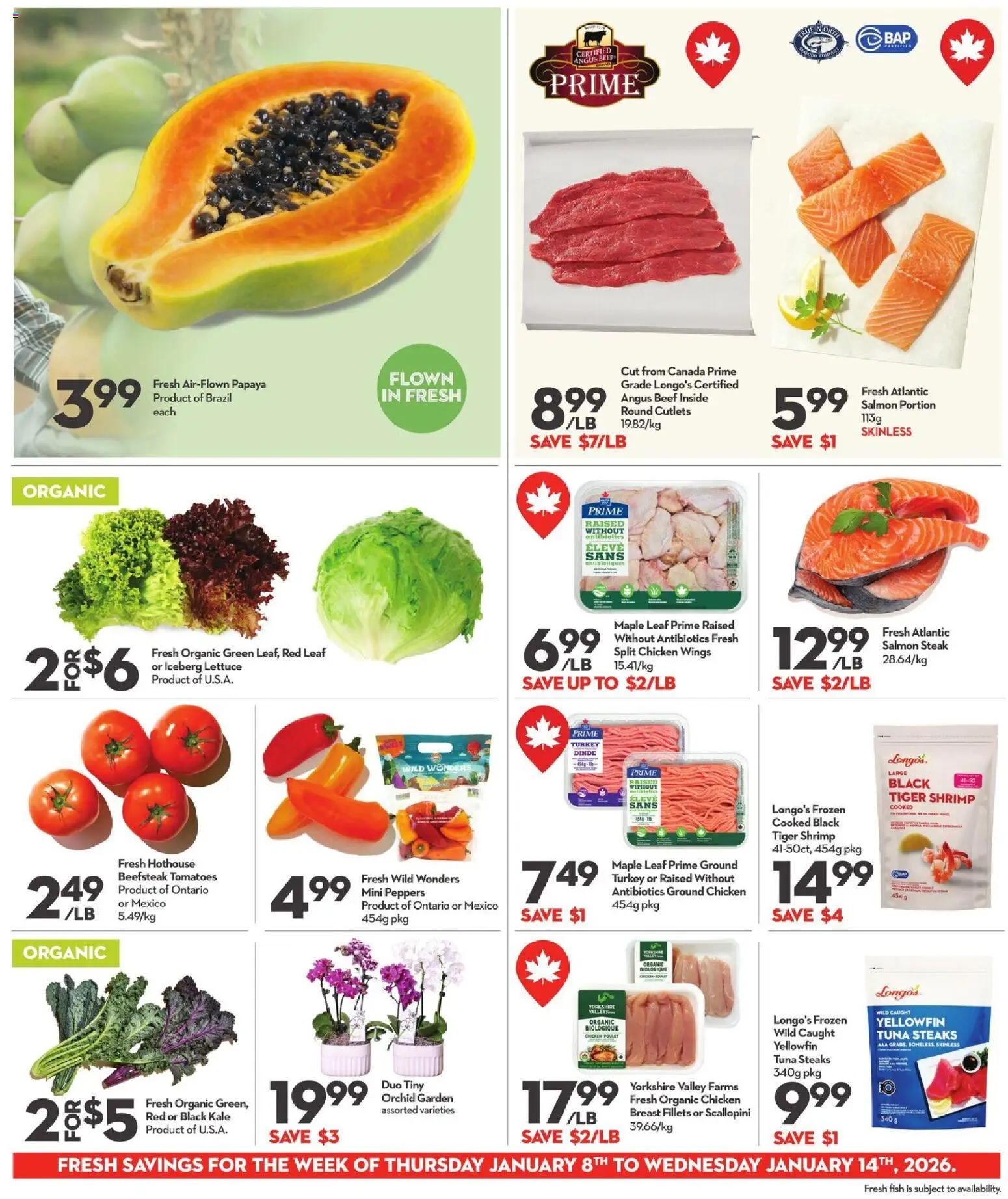 Longo's weekly flyer / circulaire - page 4- valid from Jan 8, 2026