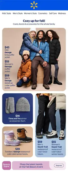 Preview Walmart - Cozy up for fall! valid from Sep 25, 2025