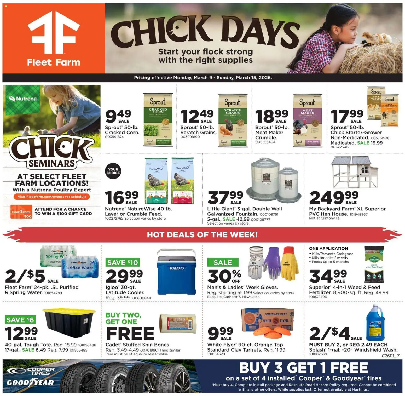 Mills Fleet Farm Weekly Ad - page 1- valid from 03/09/2026