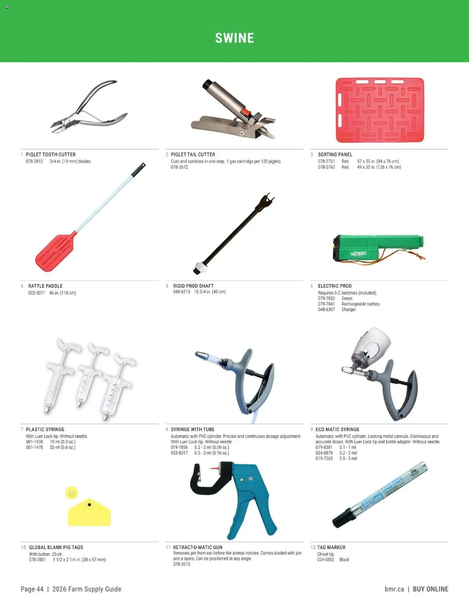 BMR - Agrizone - 2026 Farm Supply Guide - page 44- valid from Jan 9, 2026