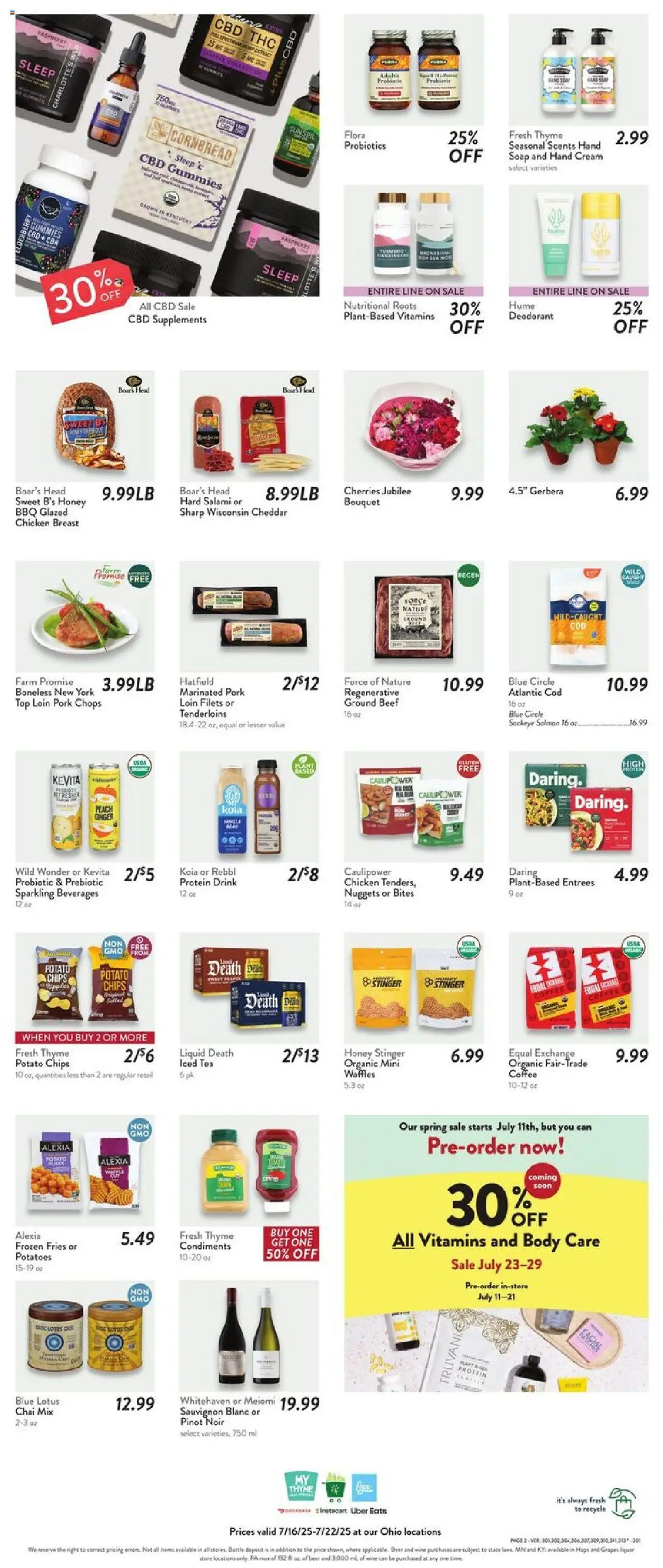 Fresh Thyme Weekly Ad - OH - page 5- valid from 07/16/2025