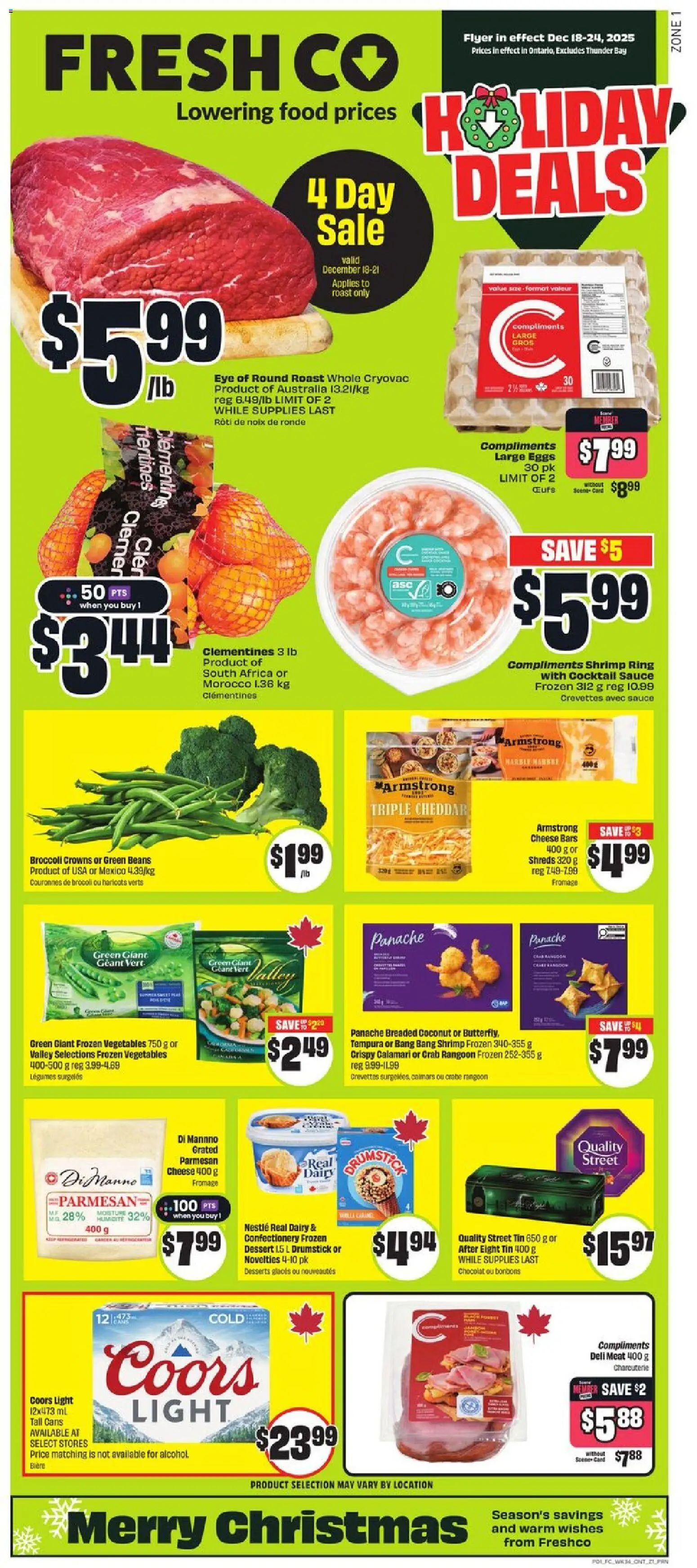 FreshCo weekly flyer / circulaire - page 1- valid from Dec 18, 2025