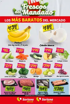 Soriana - Frescos del Mandado Mercado: Ver, Tab, Chis, Camp, Yuc y Q. Roo válido desde 29/07/2025