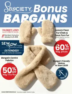 Preview Fabricland weekly flyer / circulaire valid from Jan 2, 2026