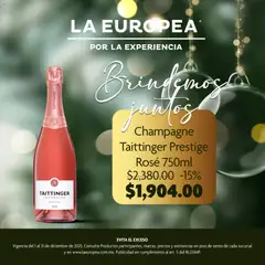 La Europea catálogo Champagne válido desde 01/12/2025