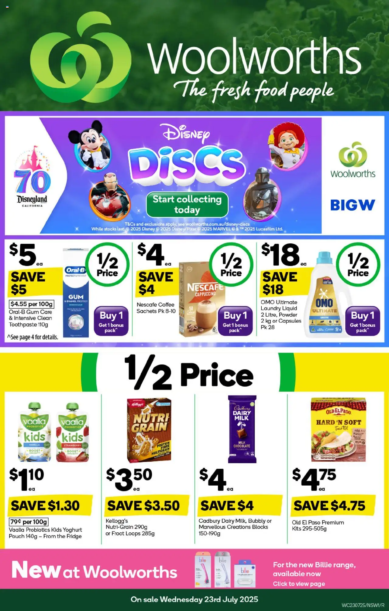Weekly catalogue Woolworths NSW 23/07 - page 1- valid from 23/07/2025