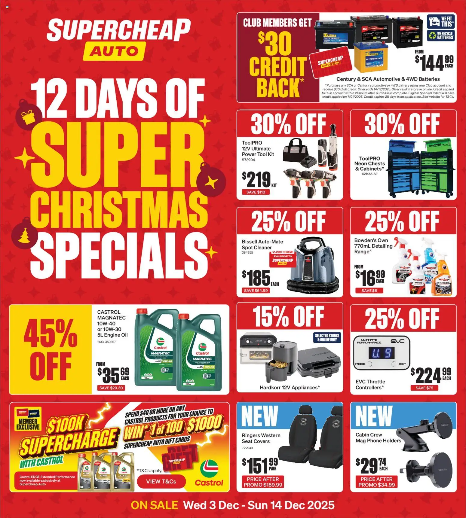 Supercheap Auto Catalogue - page 1- valid from 03/12/2025