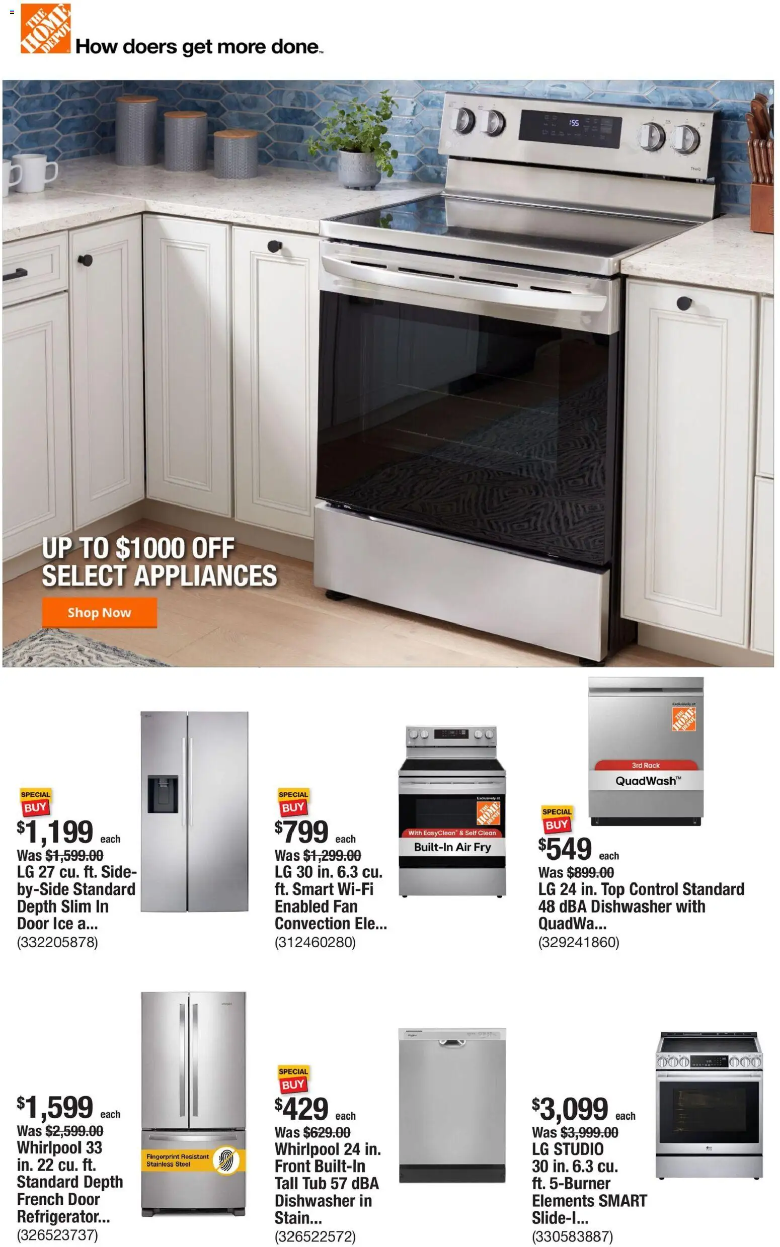 Home Depot Weekly Ad - page 1- valid from 01/08/2026