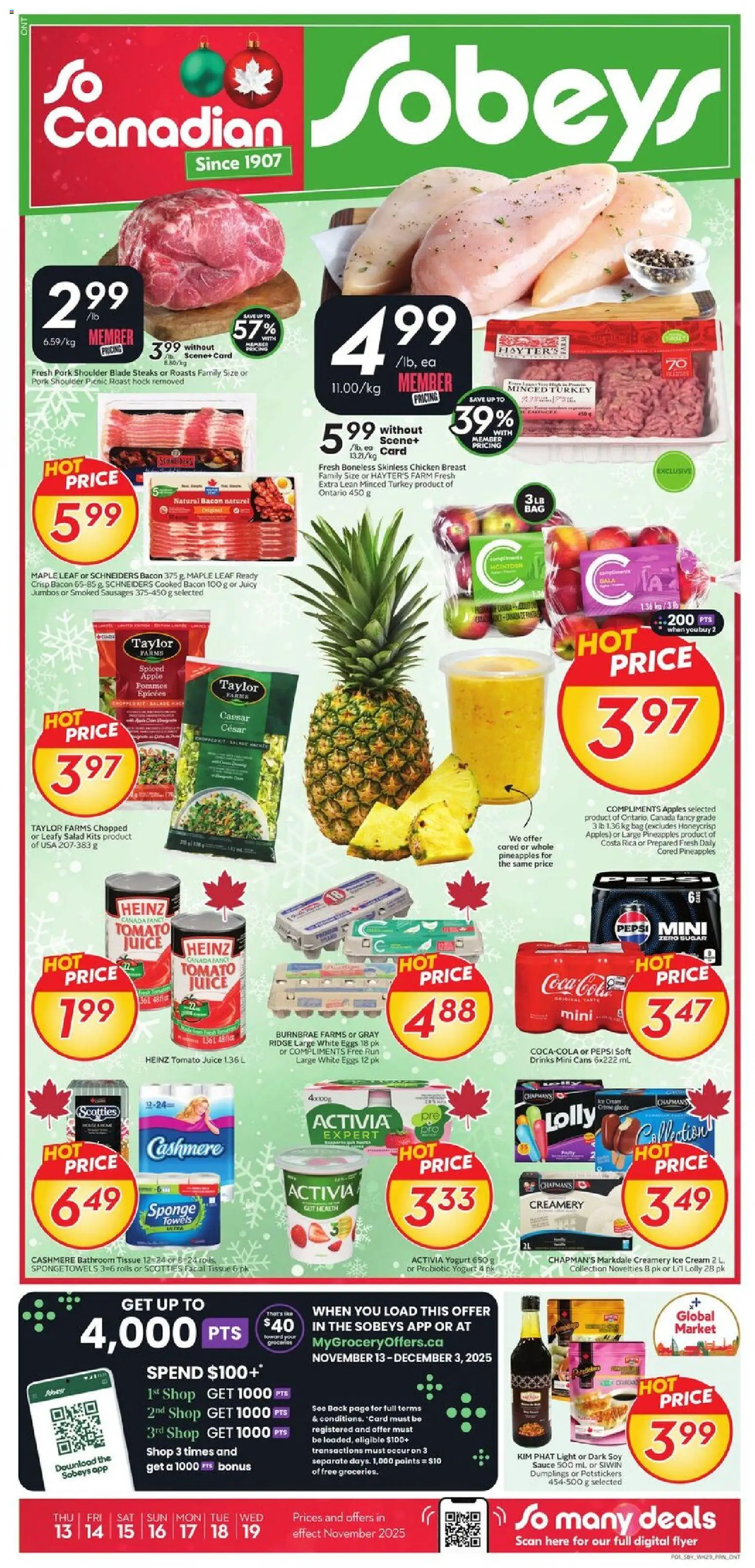 Sobeys weekly flyer / circulaire - page 1- valid from Nov 13, 2025