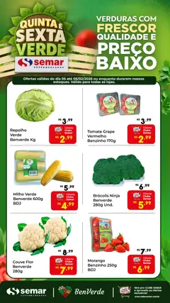 Pré-visualização Semar Supermercado - Ofertas Quinta e Sexta Verde válida a partir de 05/02/2026
