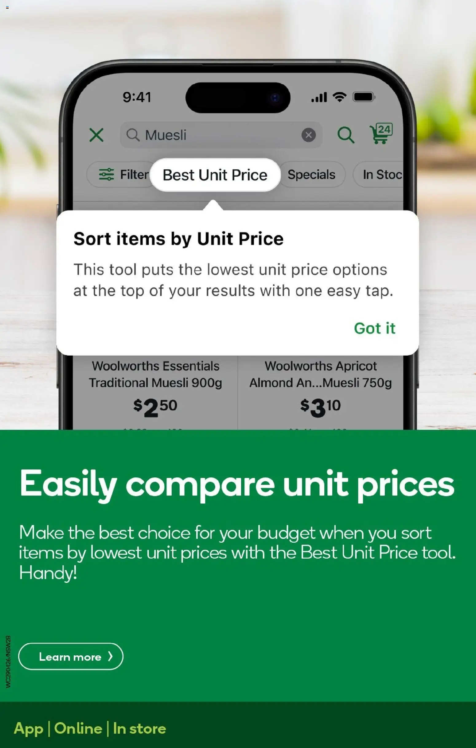 Woolworths catalogue  - page 28- valid from 29/04/2026