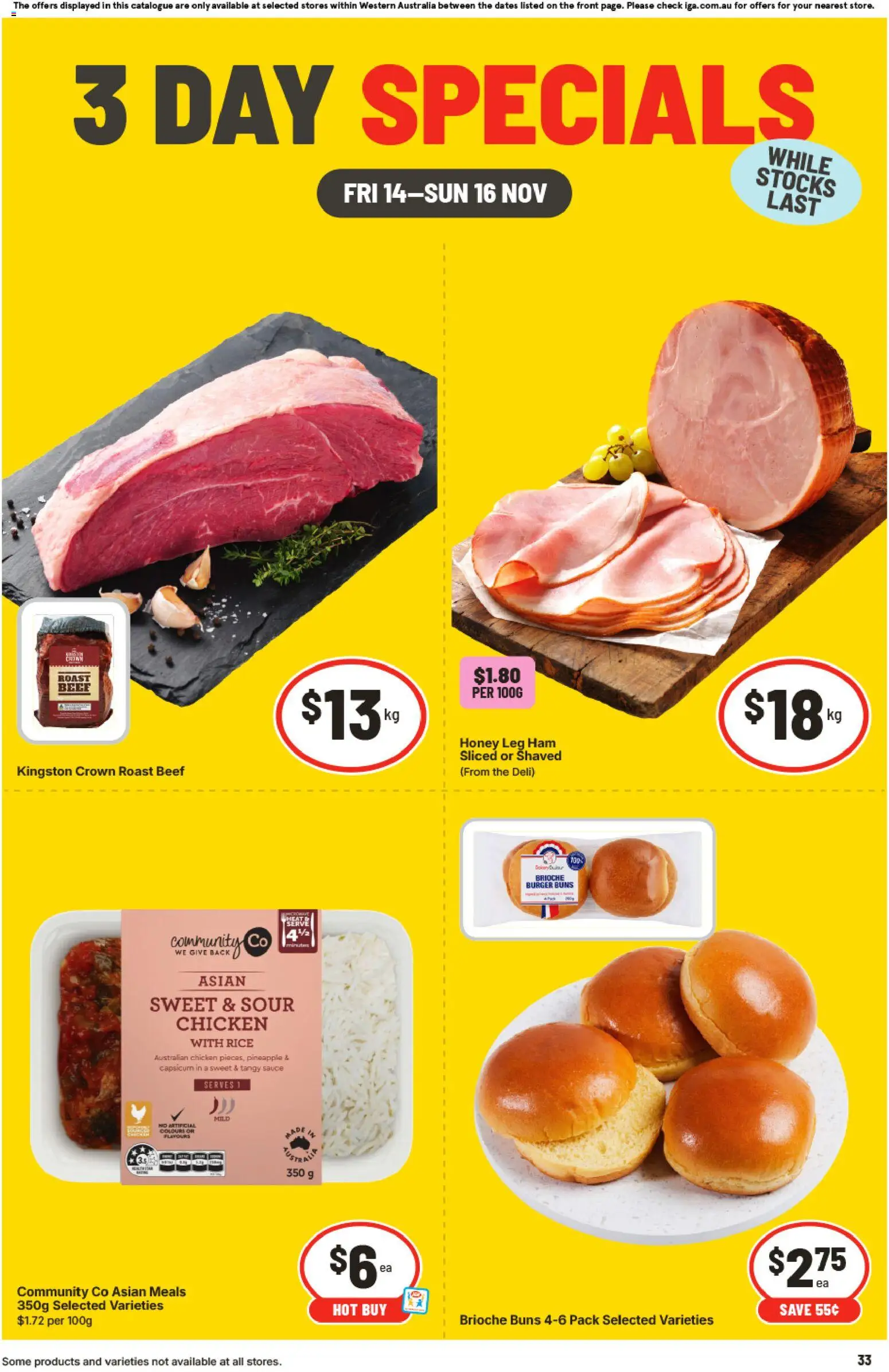 IGA 3 Day Specials WA - page 1- valid from 14/11/2025