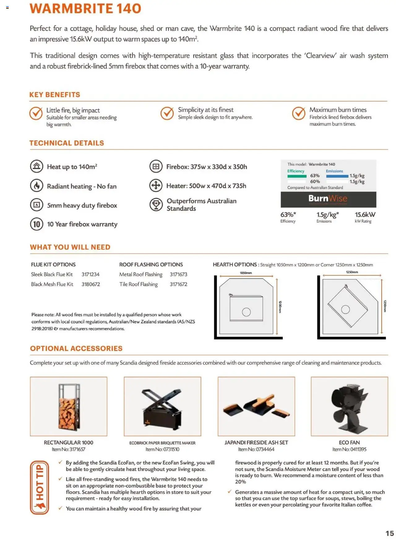 Bunnings Warehouse Scandia Range & Accessories Brochure 2025 - page 15- valid from 31/03/2025
