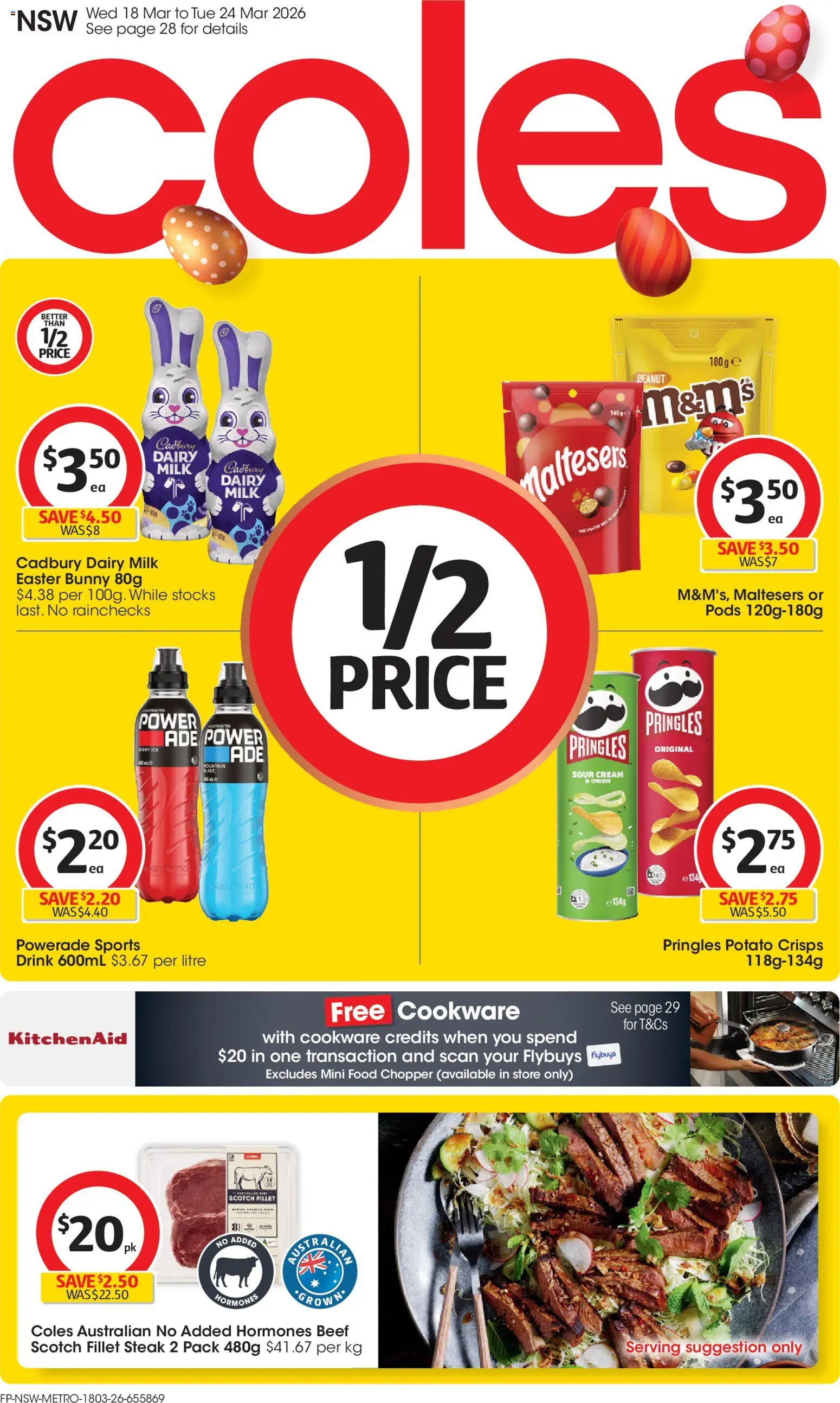 Coles catalogue  - page 1- valid from 18/03/2026