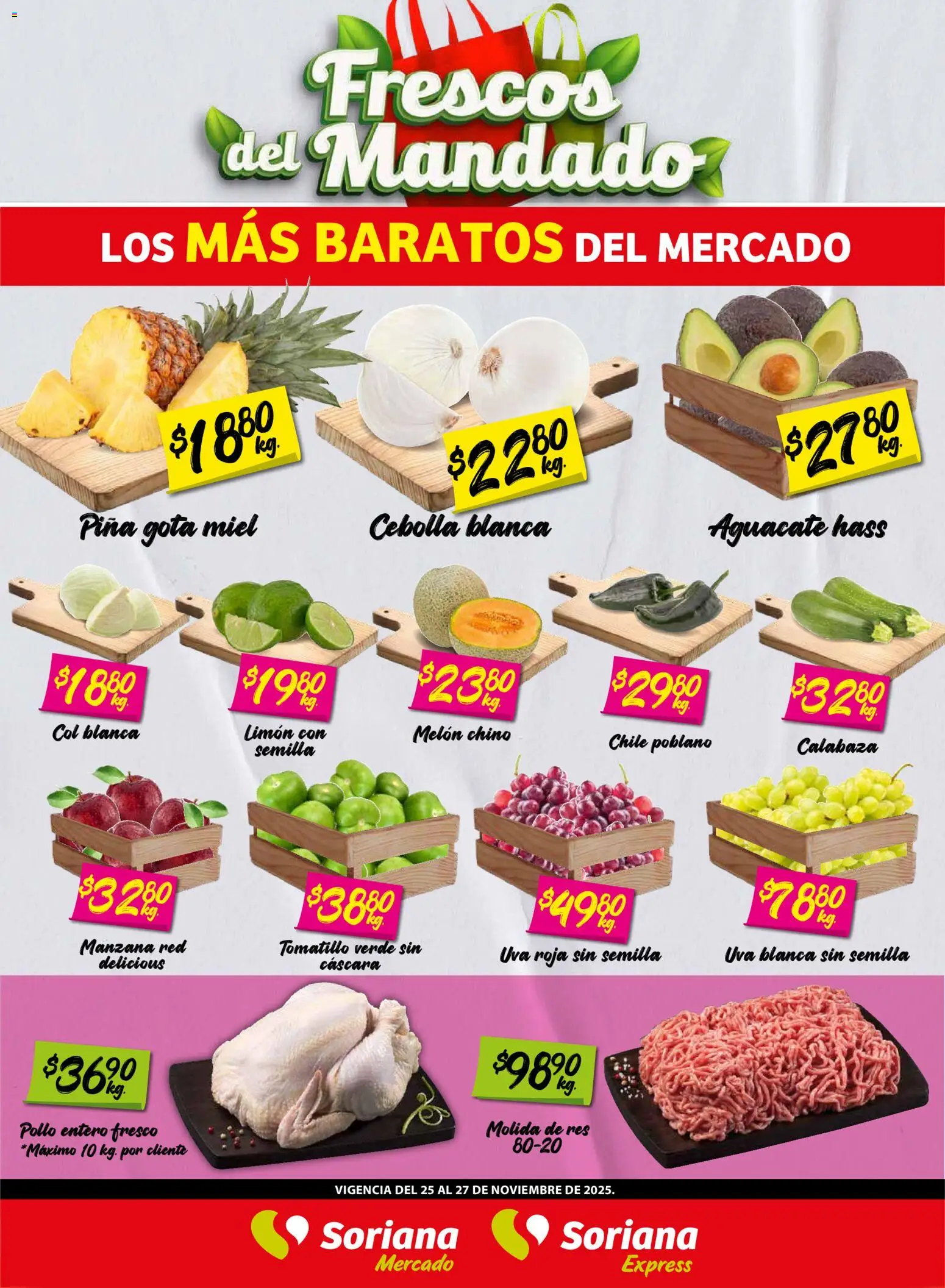 Soriana - Frescos del Mandado Mercado: Coah, Chih y Dur - página 1- válido desde 26/11/2025
