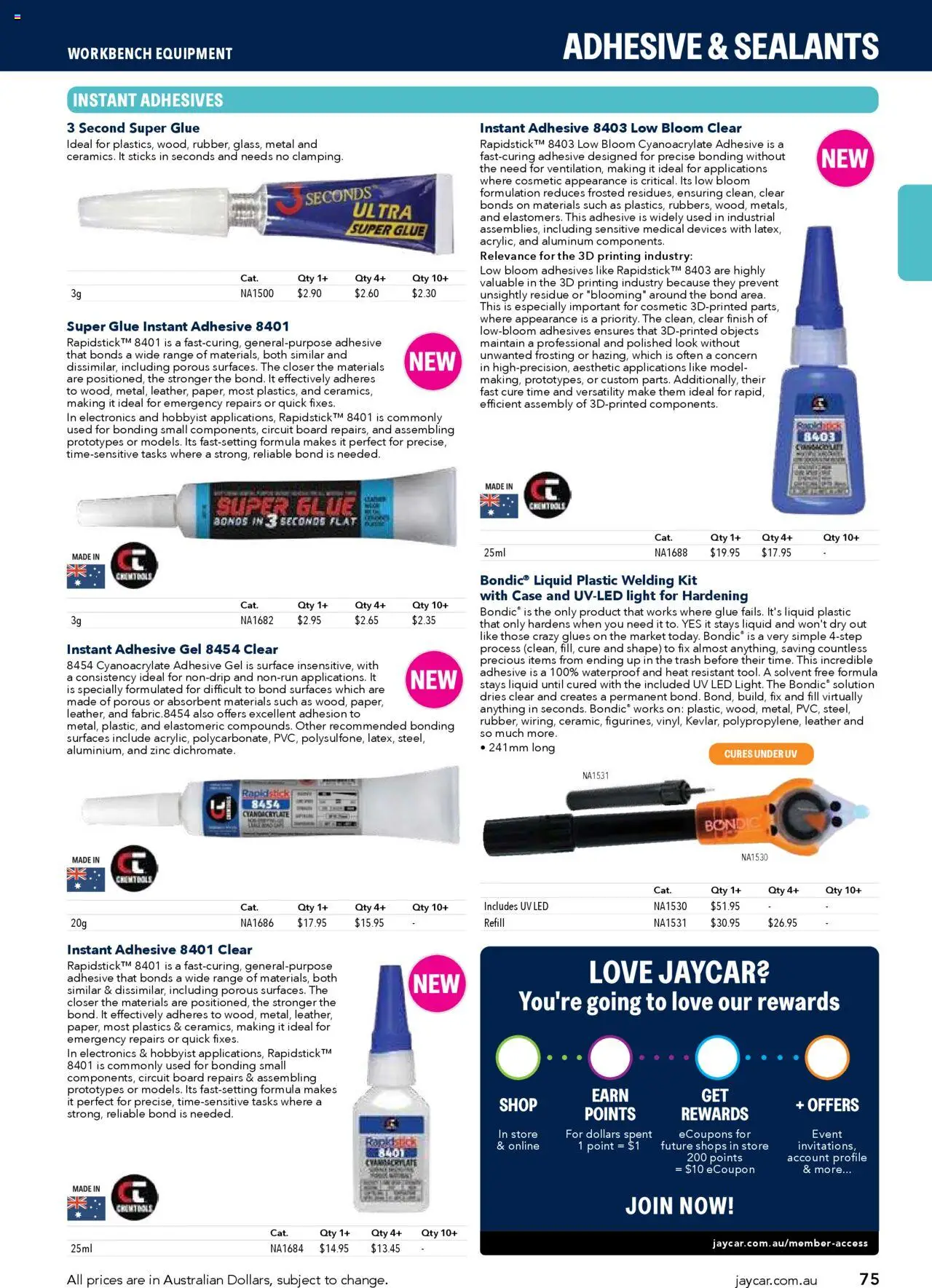 Jaycar Engineering & Scientific Catalogue 2025/2026  - page 75- valid from 09/07/2025