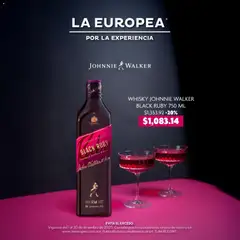 La Europea catálogo Whisky Johnnie Walker válido desde 03/12/2025