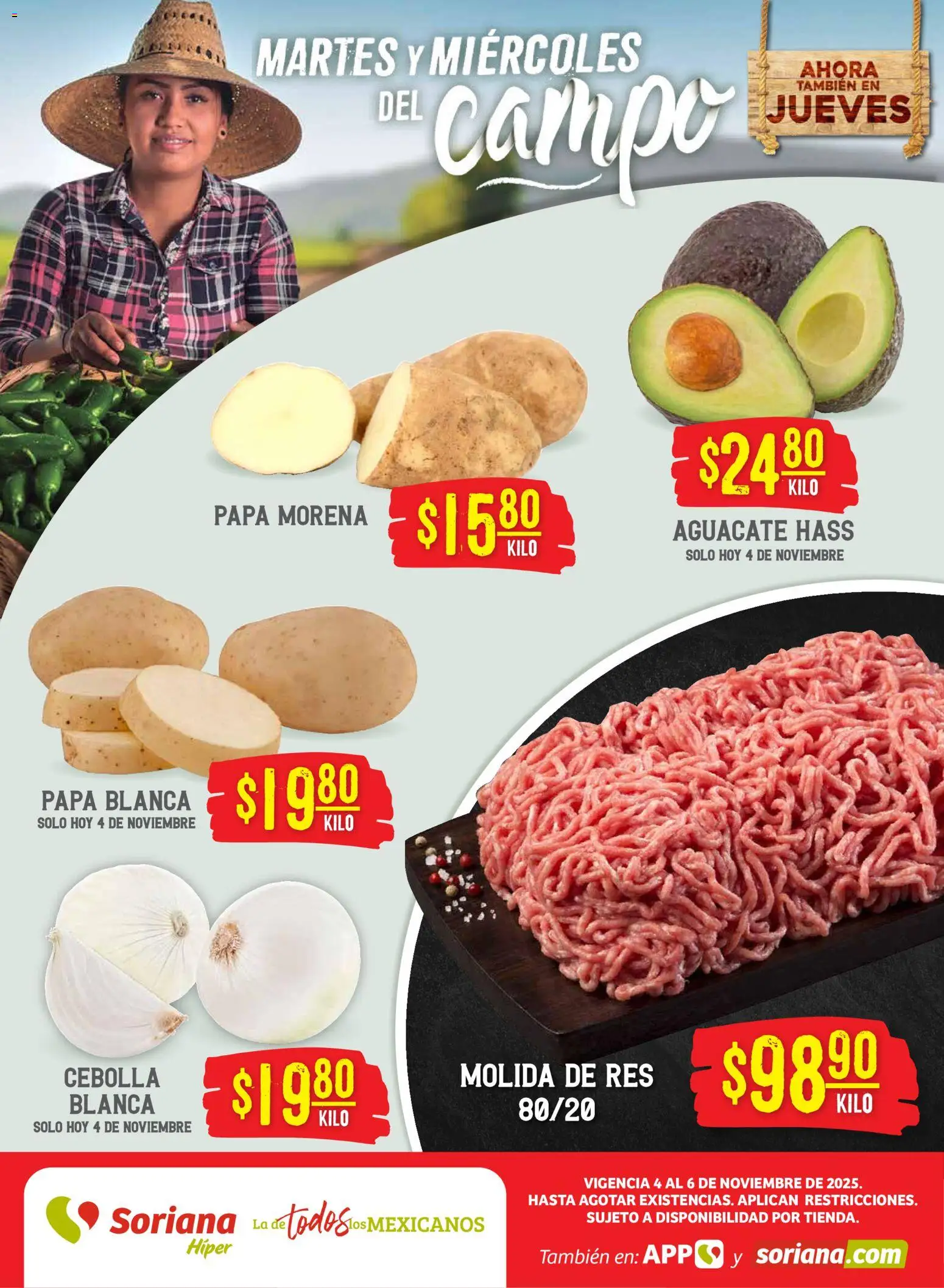 Soriana - Martes y Miércoles del Campo Híper: Tijuana, Mexicali, Ensenada, San Luis Río Colorado y Tecate - página 1- válido desde 04/11/2025