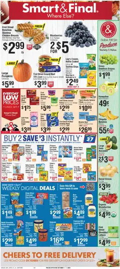 Preview Smart & Final Weekly Ad valid from 10/01/2025