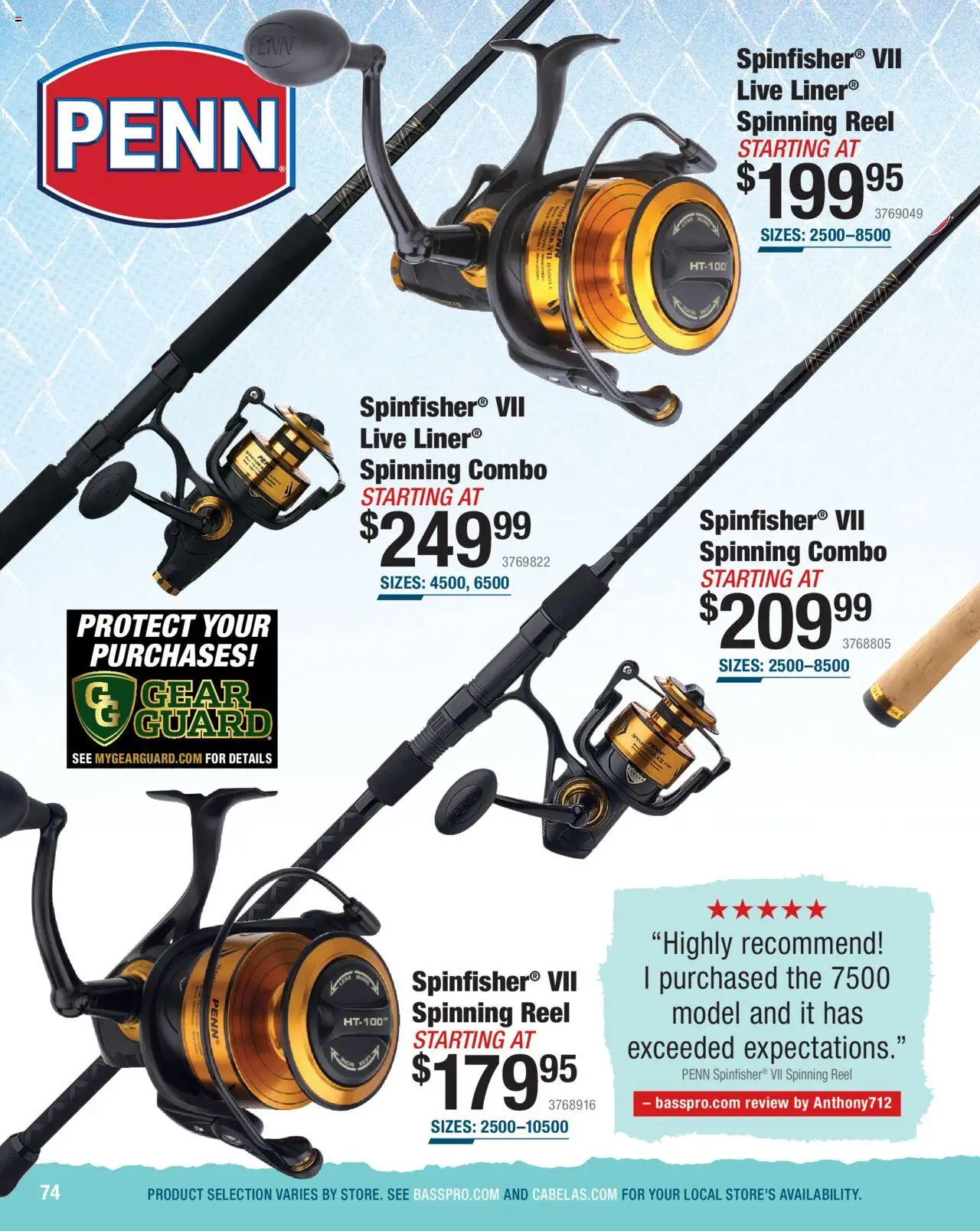 Cabela's Saltwater Specialist 25 - page 74- valid from 01/01/2025