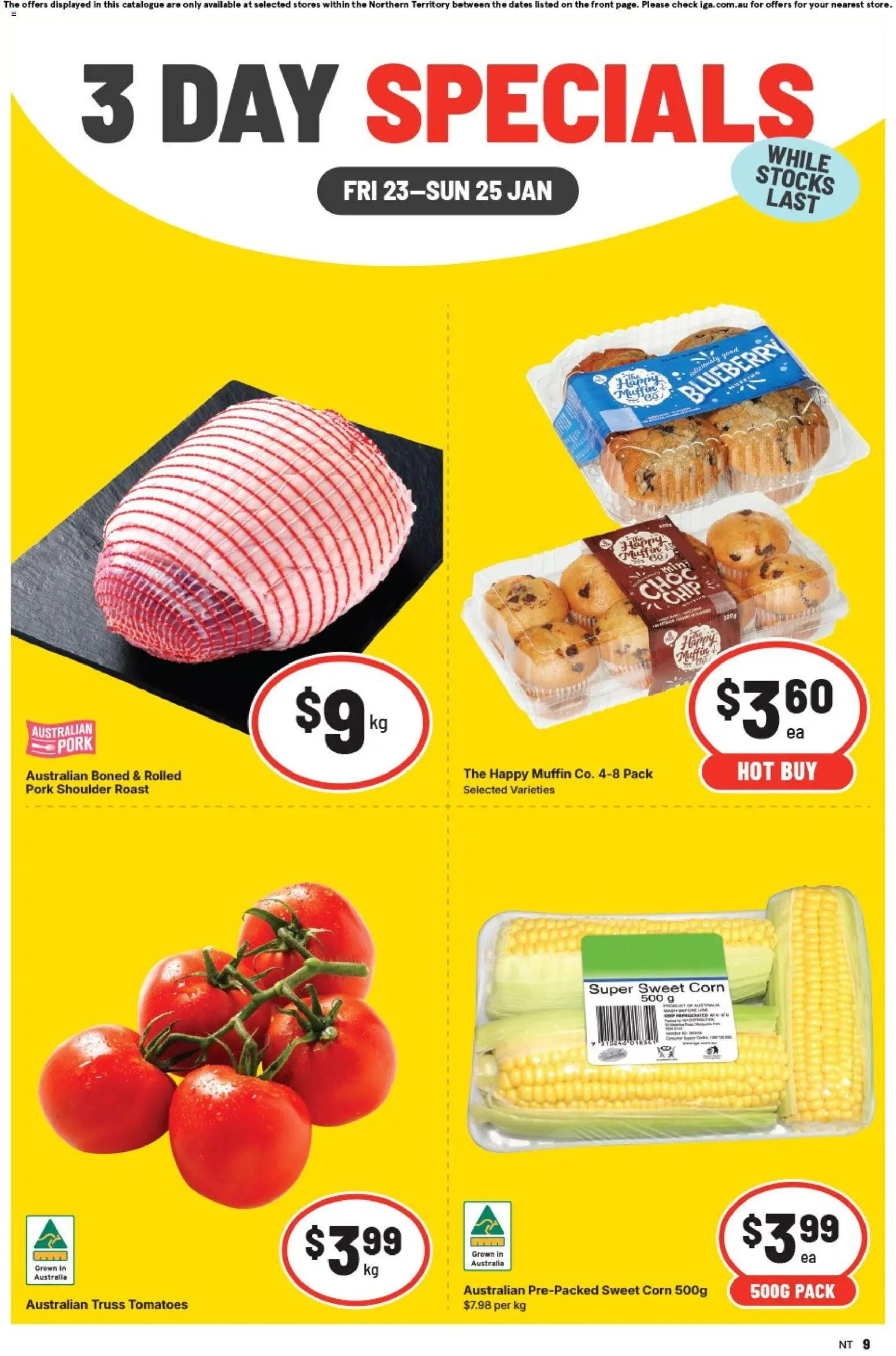 IGA - 3 Day Specials NT - page 1- valid from 23/01/2026
