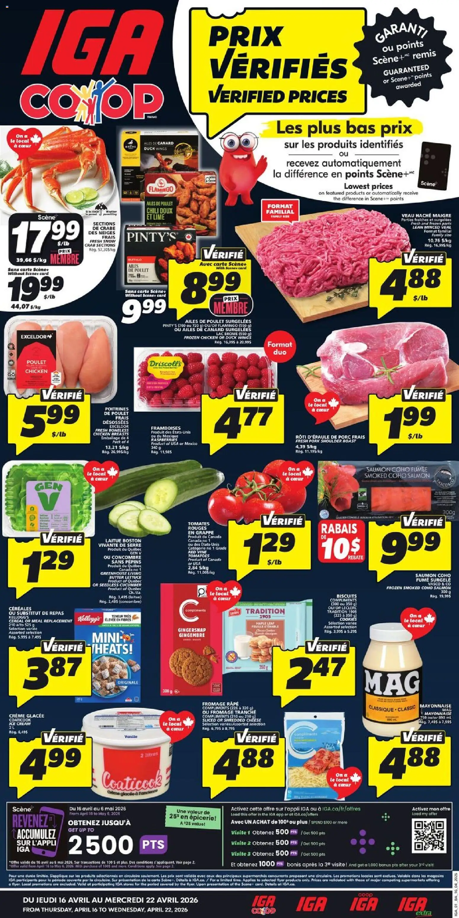 IGA weekly flyer / circulaire - page 1- valid from Apr 16, 2026