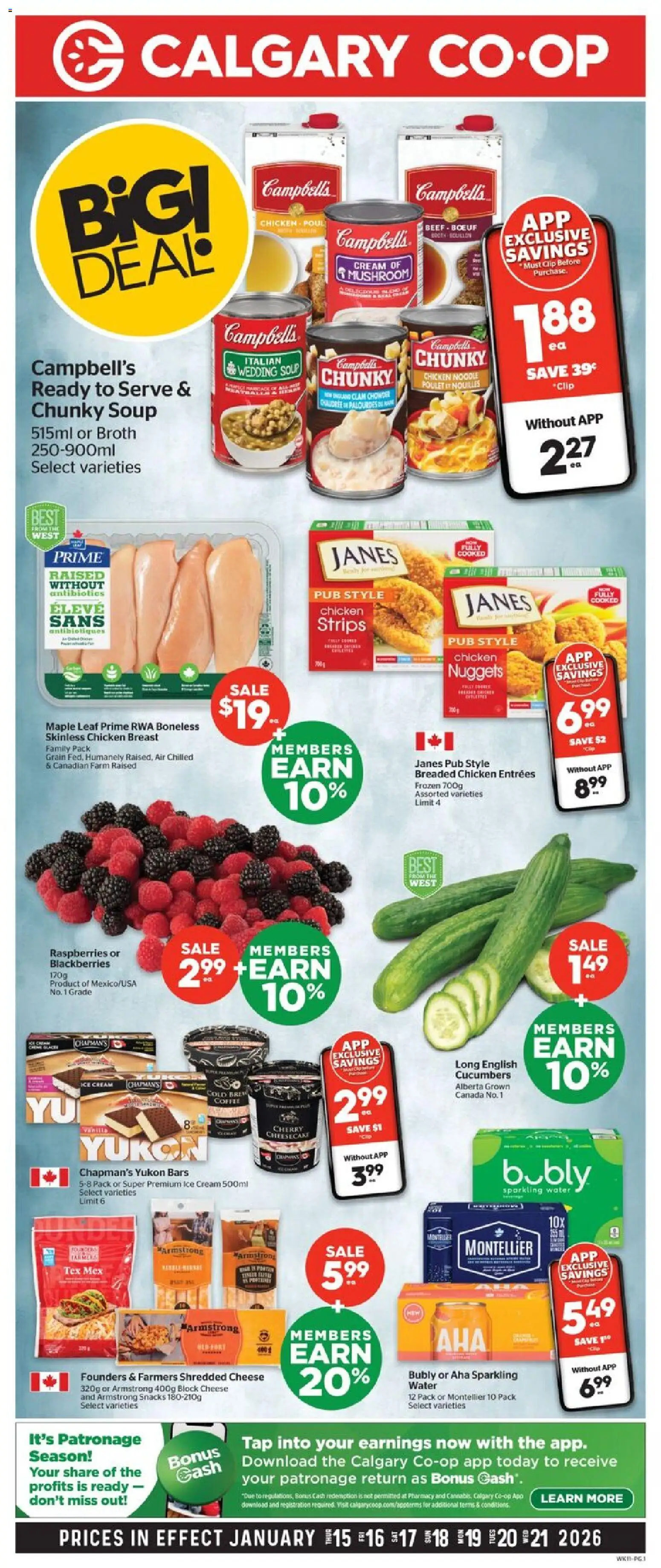 Calgary Co-op weekly flyer / circulaire - page 1- valid from Jan 15, 2026