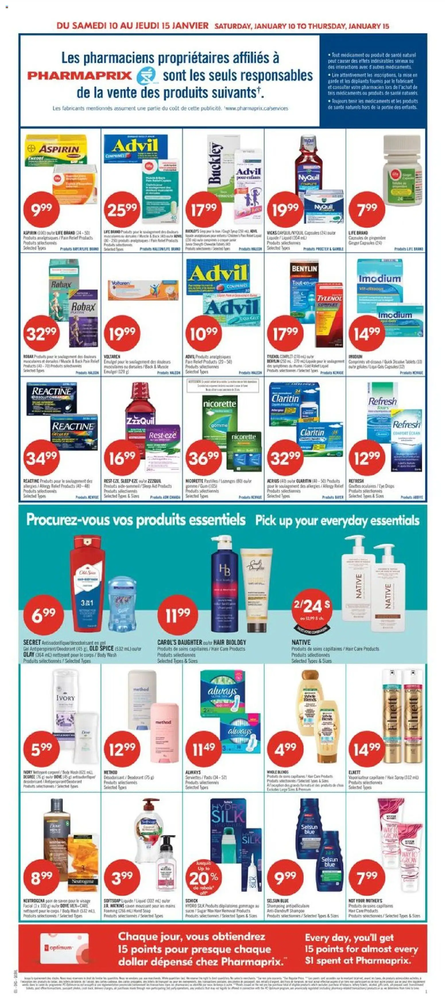 Pharmaprix weekly flyer / circulaire - page 4- valid from Jan 9, 2026