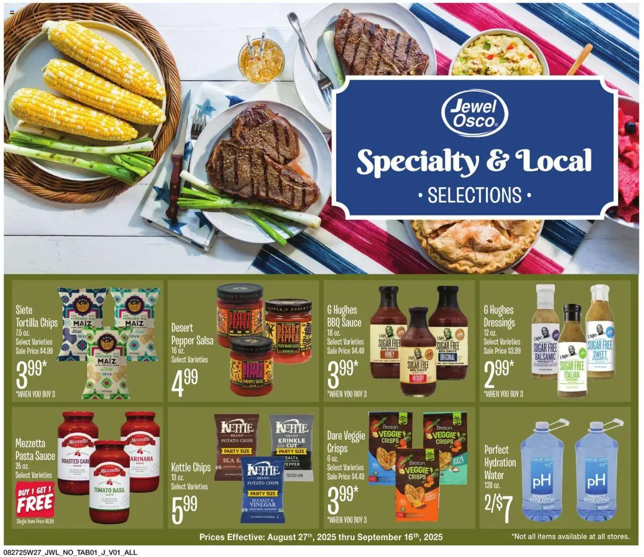 Jewel Osco Specialty & Local - page 1- valid from 08/27/2025