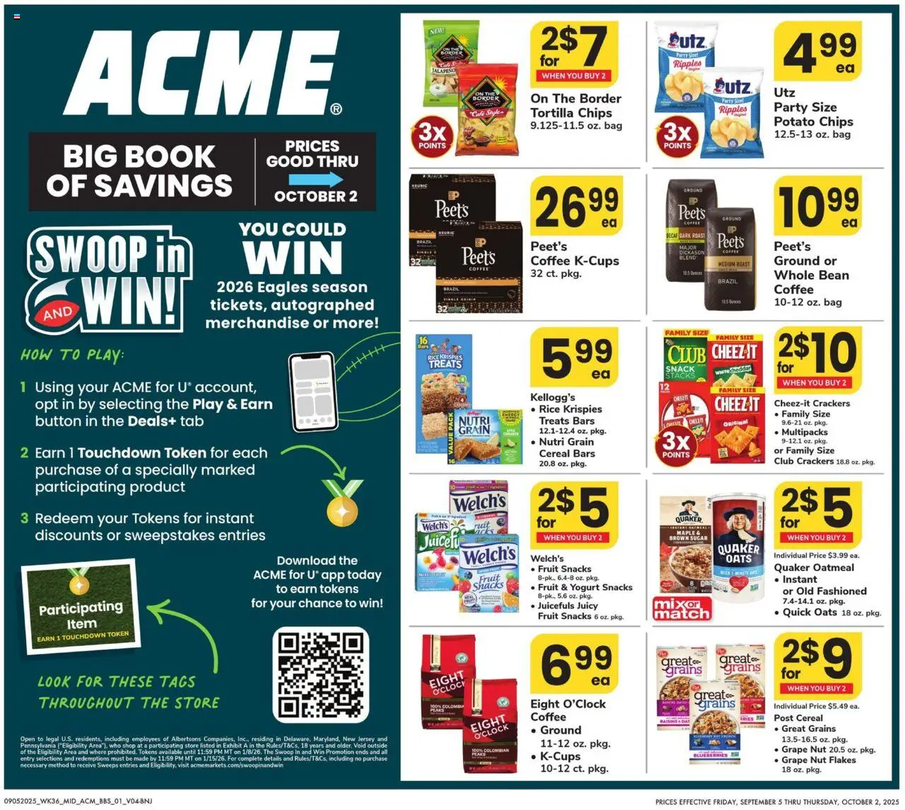 Acme Big Book of Savings - page 1- valid from 09/05/2025