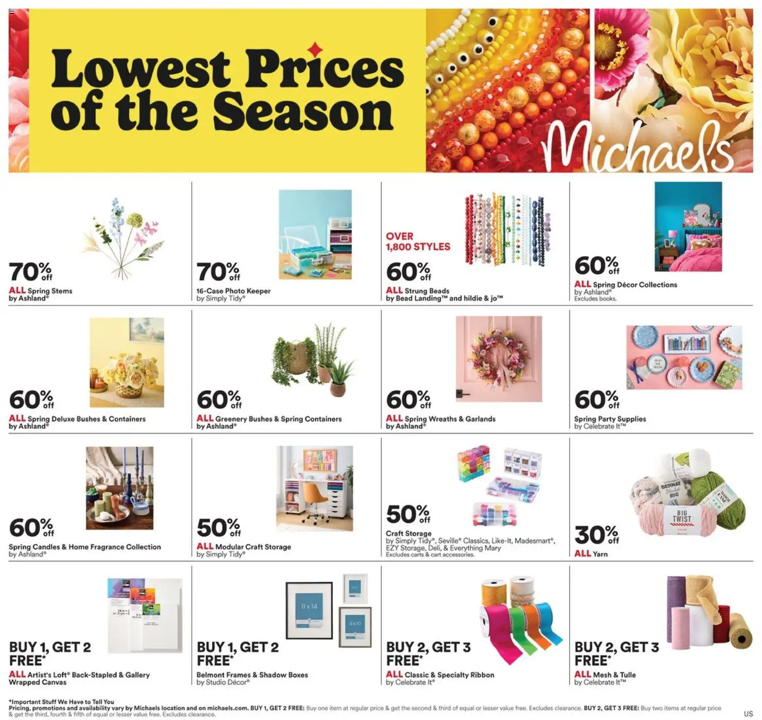 Michaels Weekly Ad - page 1- valid from 03/15/2026